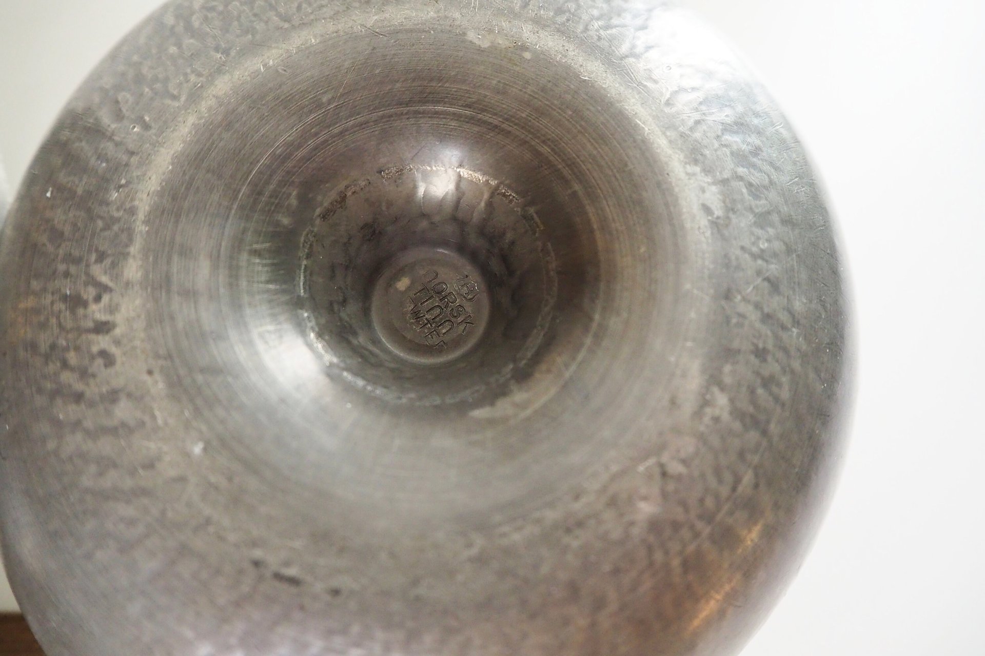 Set of two vintage candlestick holders | Norsk Tinn pewter candlestick holders | Norwegian chamber style candle holders