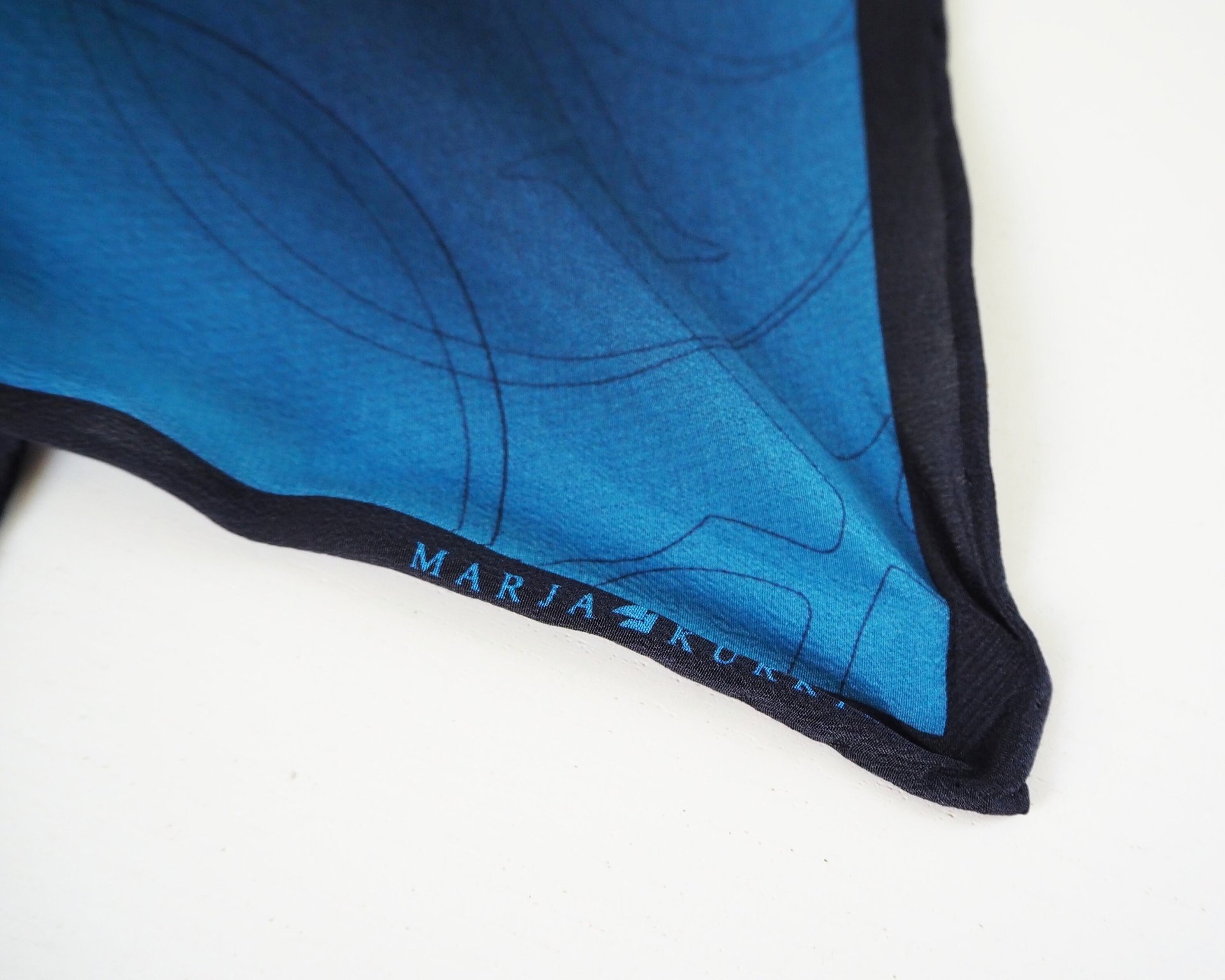 Vintage silk scarf | Vintage Marja Kurki scarf | Marja Kurki silk scarf | Geometric vintage silk scarf