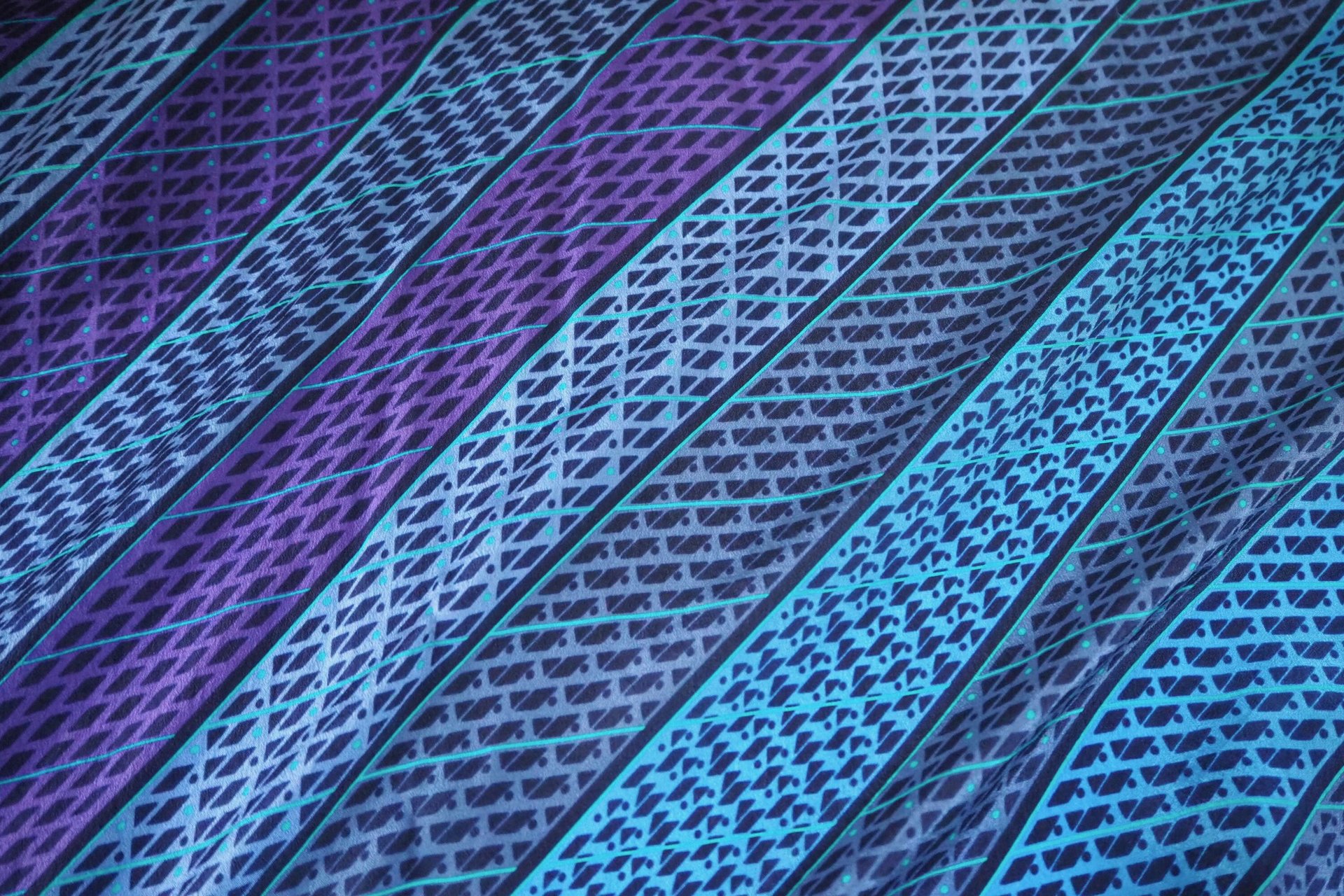 Vintage silk scarf | Vintage Marja Kurki scarf | Marja Kurki silk scarf | Geometric vintage silk scarf