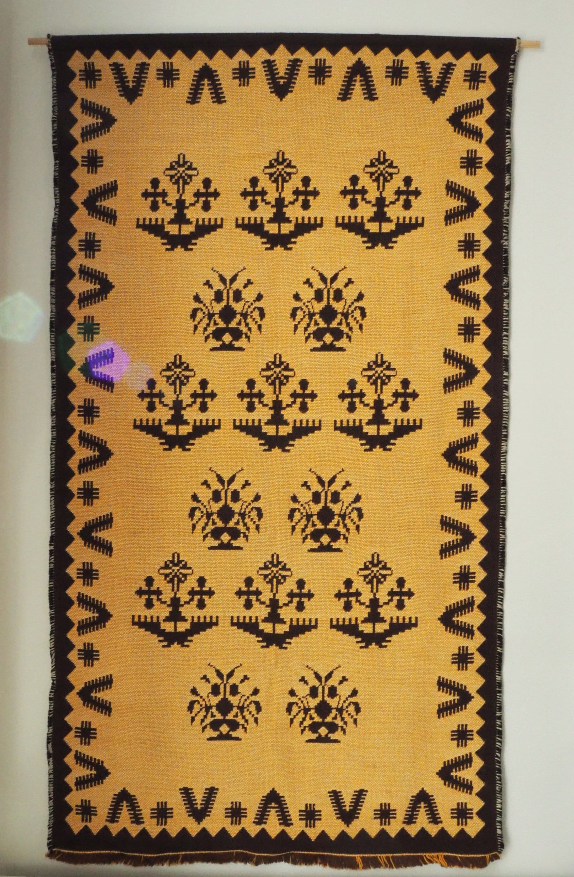 Vintage wall hanging | Brown and yellow wall hanging | Scandinavian wall hanging | Vintage wall tapestry | Handmade wall tapestry
