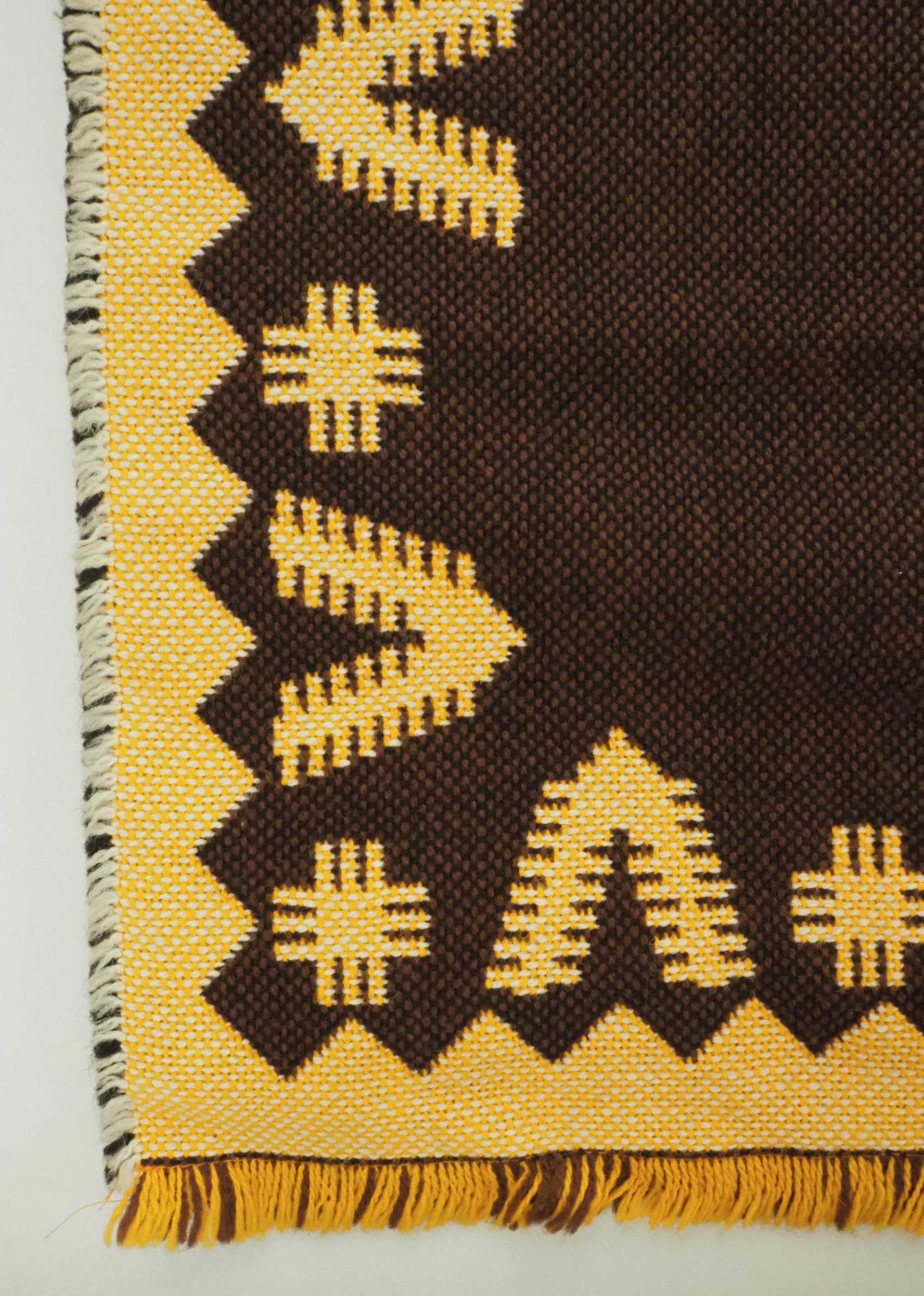 Vintage wall hanging | Brown and yellow wall hanging | Scandinavian wall hanging | Vintage wall tapestry | Handmade wall tapestry