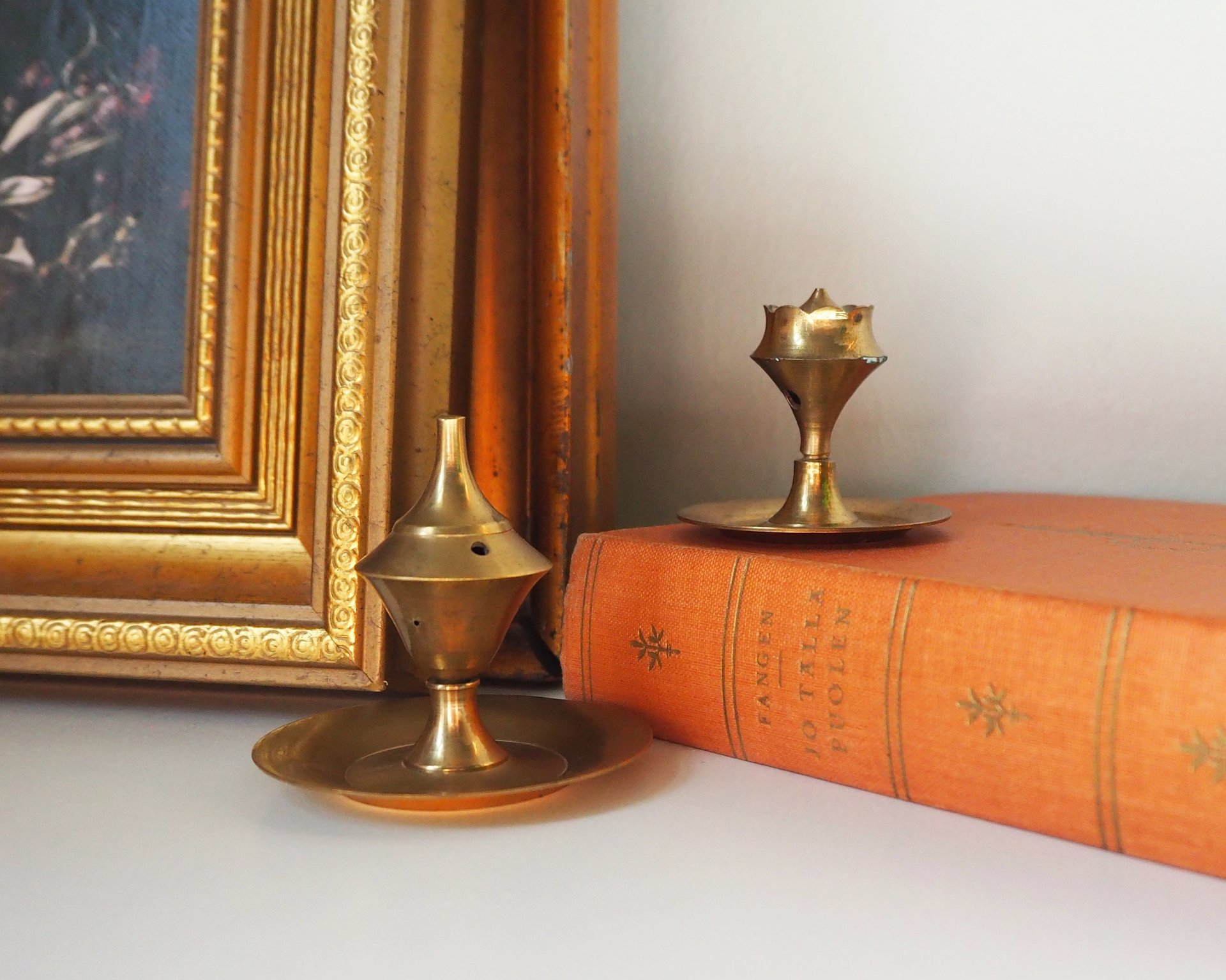 Vintage brass incense holder | Small brass incense holders | Brass incense holders