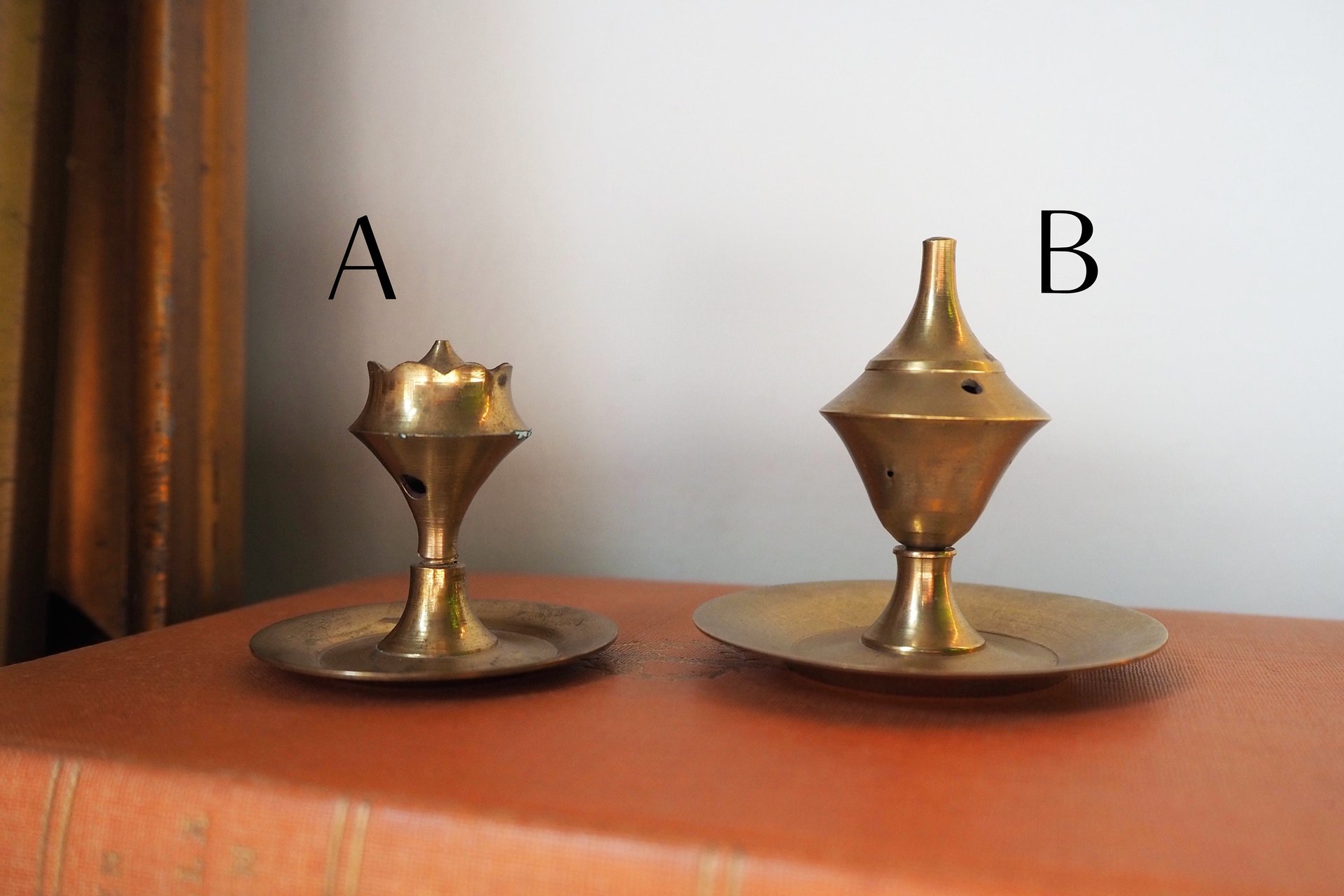 Vintage brass incense holder | Small brass incense holders | Brass incense holders