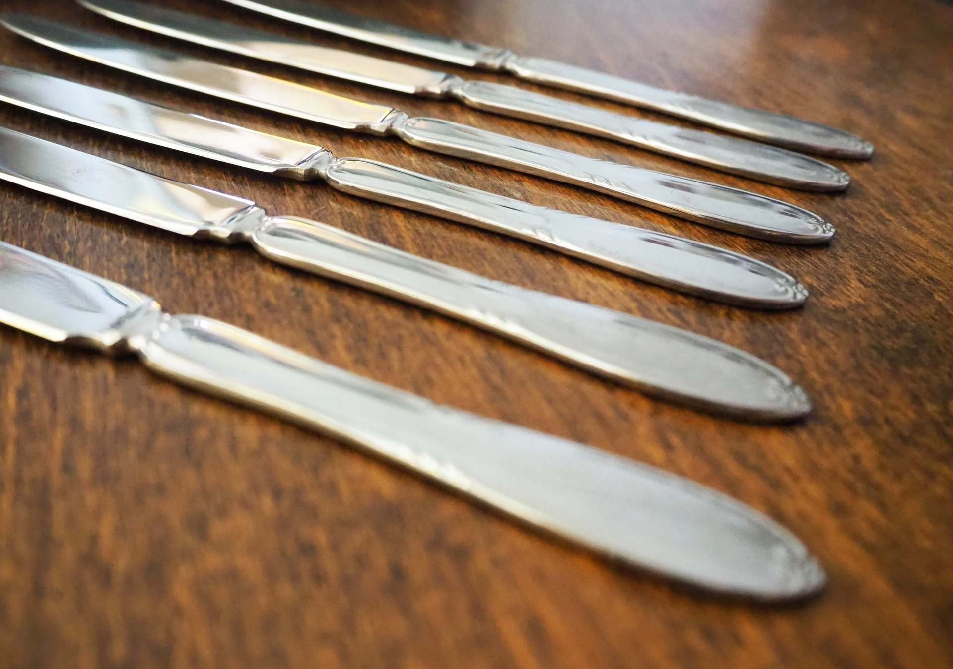 Set of six vintage knives | Nils Johan knives | Vintage stainless steel knives | Vintage knife set | Made in Sweden | Swedish knives