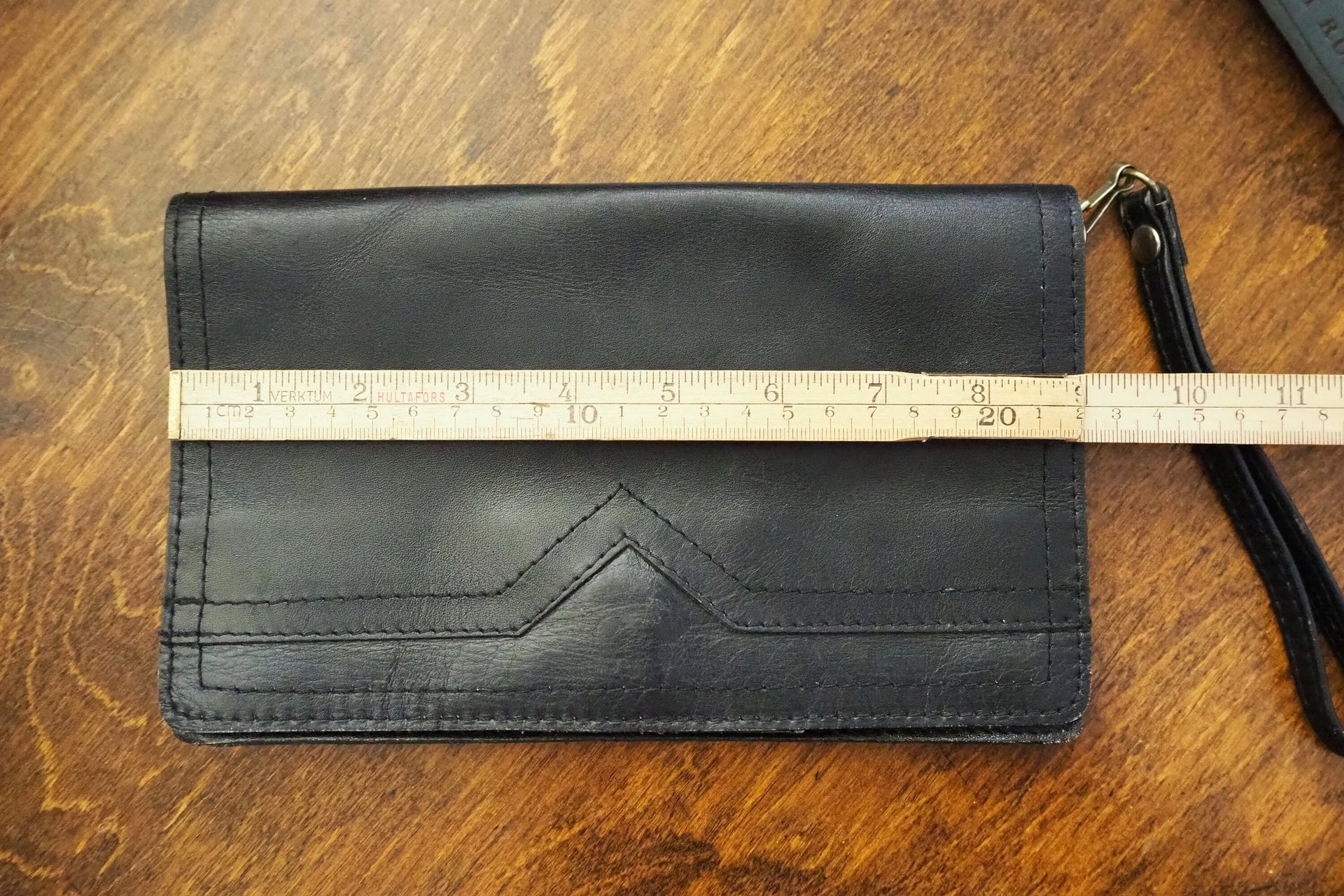 Vintage leather wristlet | Vintage leather bag | Black purse bag | Vintage wristlet | Vintage leather wrist bag | Black leather wristlet