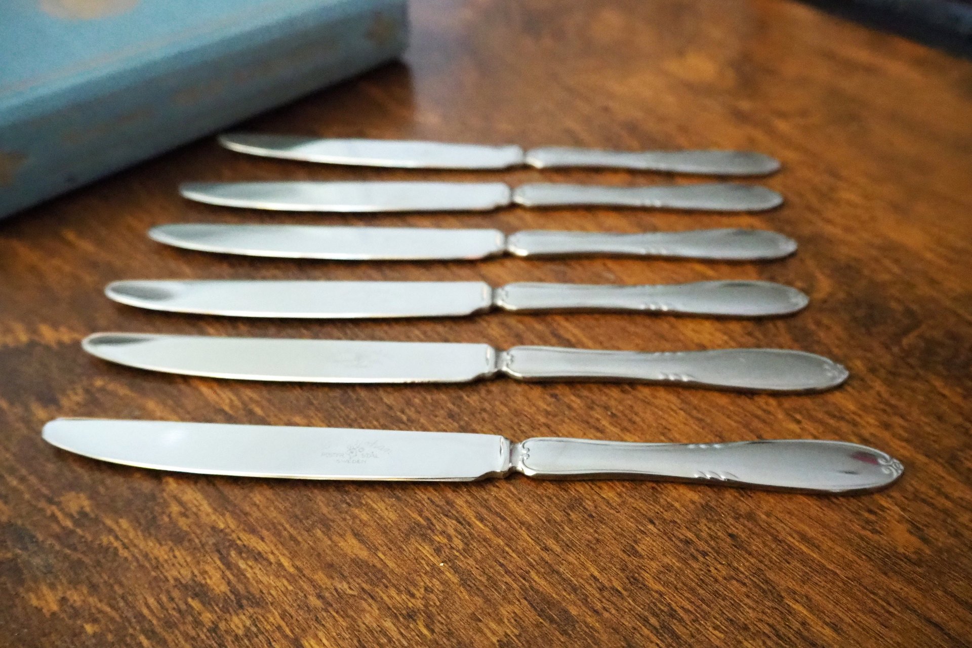 Set of six vintage knives | Nils Johan knives | Vintage stainless steel knives | Vintage knife set | Made in Sweden | Swedish knives