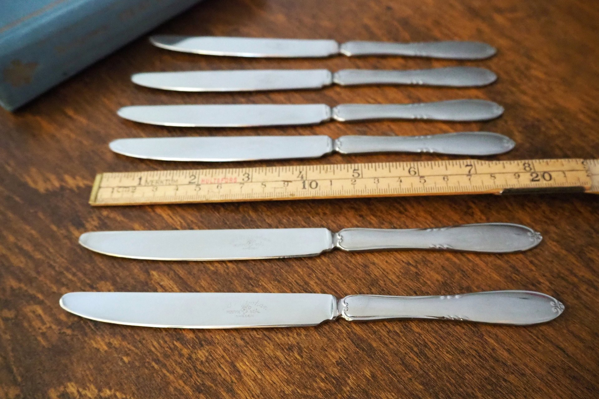 Set of six vintage knives | Nils Johan knives | Vintage stainless steel knives | Vintage knife set | Made in Sweden | Swedish knives