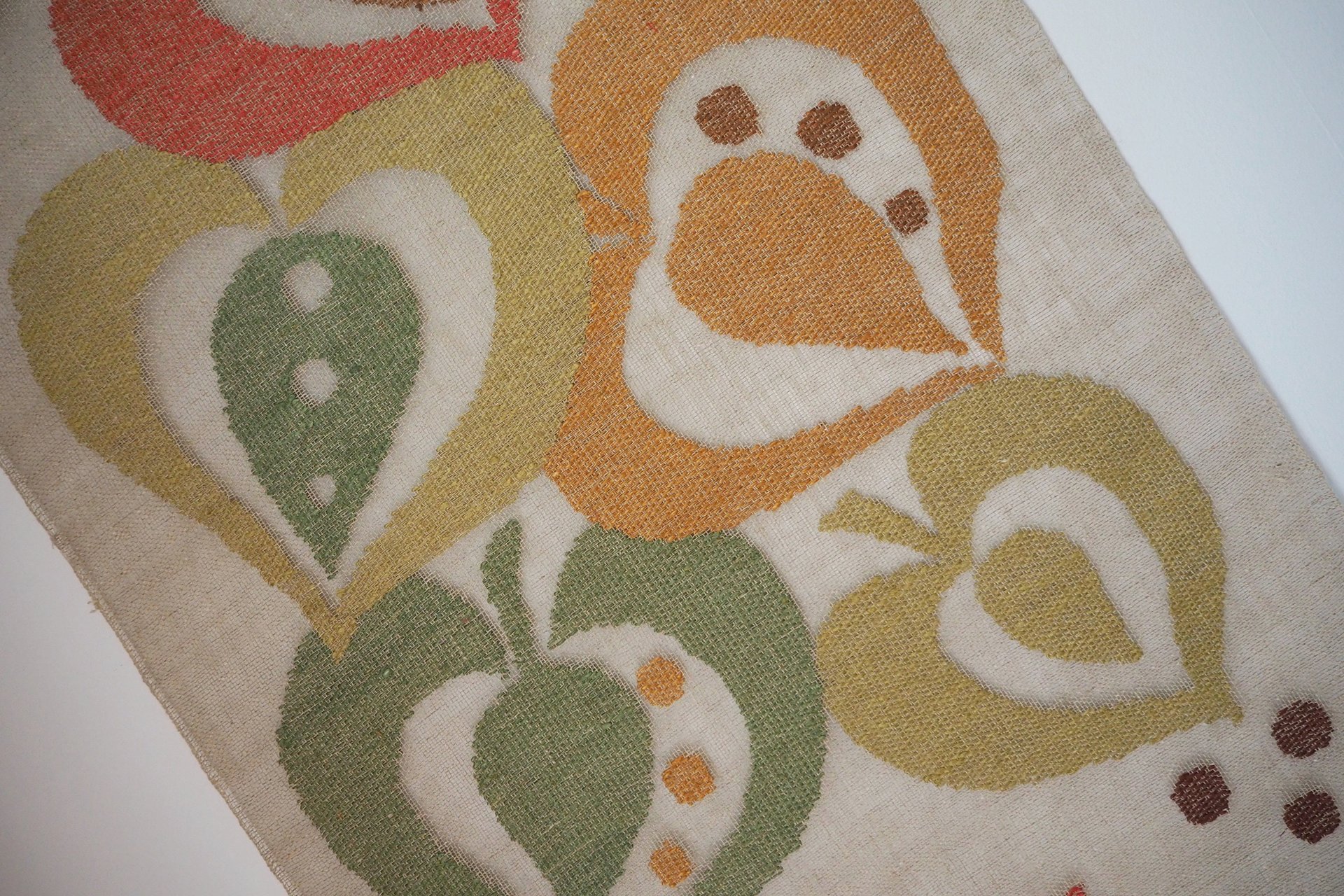 Vintage wall hanging | Linen wall hanging | Window hanging | Transparent wall hanging | Vintage window hanging | Large wall hanging