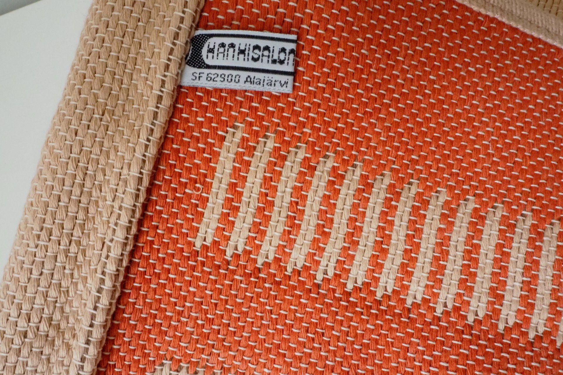 Vintage wall hanging | Large wall hanging | Vintage skyline wall hanging | Scandinavian woven textile | Made in Finland | Hanhisalon kutomo