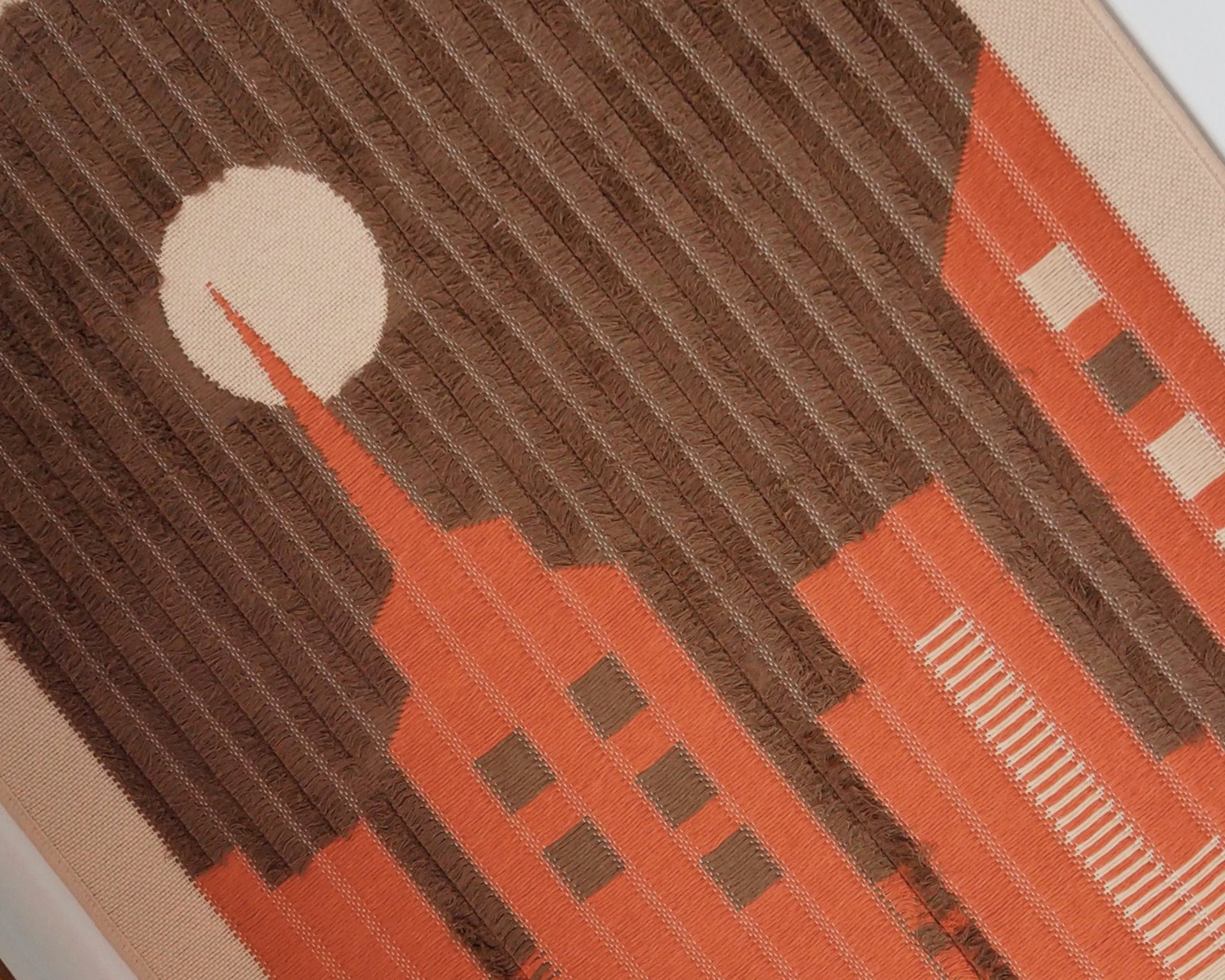 Vintage wall hanging | Large wall hanging | Vintage skyline wall hanging | Scandinavian woven textile | Made in Finland | Hanhisalon kutomo