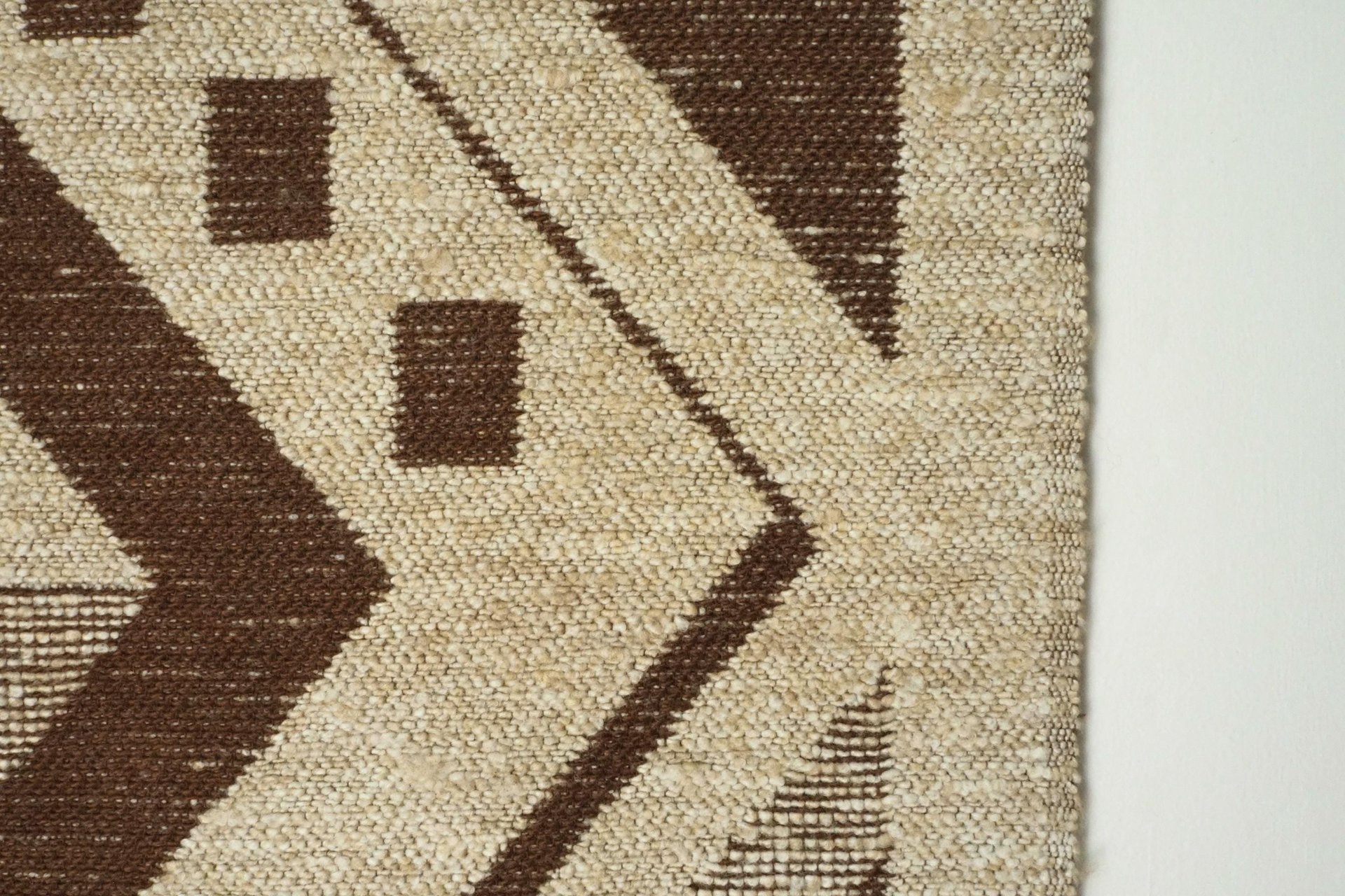 Vintage wall hanging | Large wall hanging | Scandinavian woven textile | Brown and beige wall hanging | Geometric wall hanging
