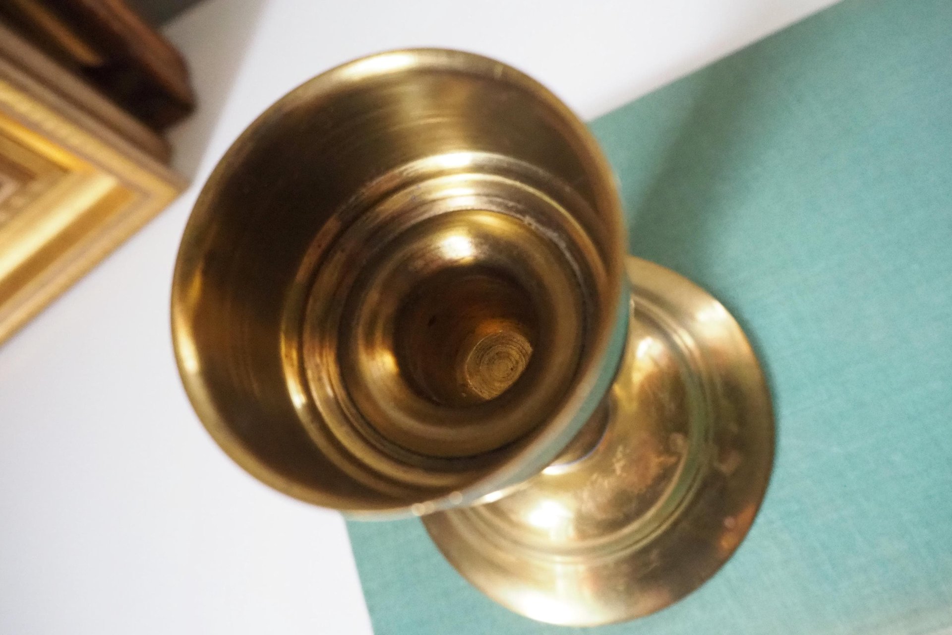 Vintage candlestick holder | Brass candlestick holder | Made in Denmark | Simple candlestick holder | Scandinavian candlestick holder
