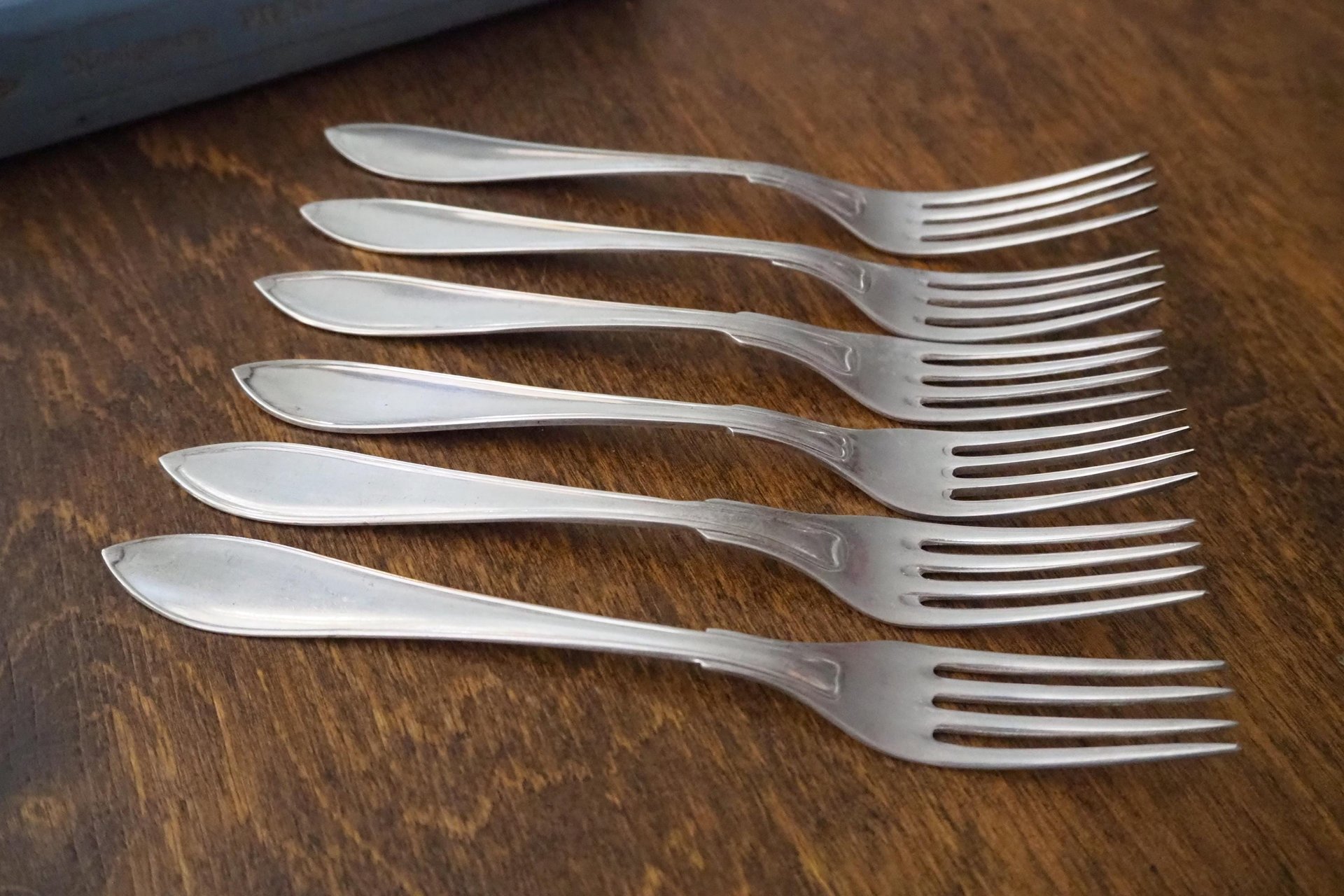 Vintage forks | Alpacca silver forks | Set of six vintage forks | Simple alpacca silver forks | Vintage fork set