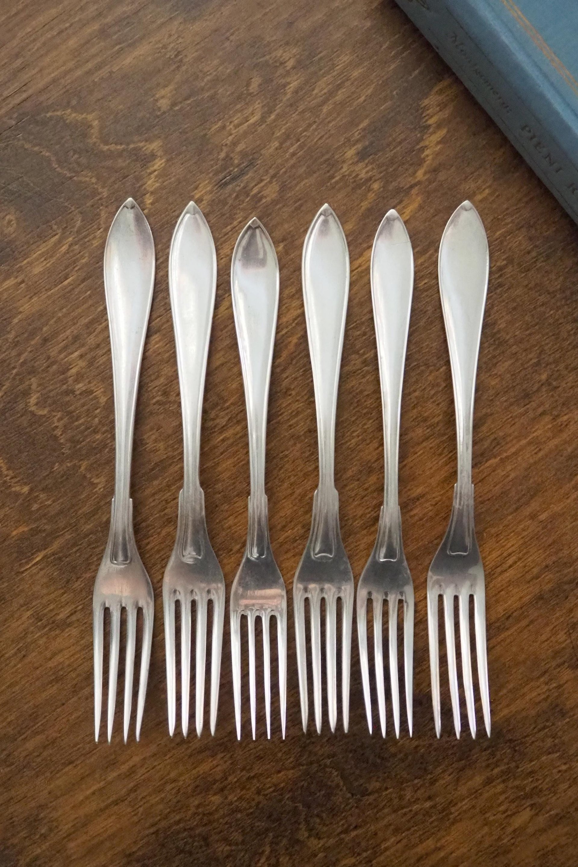 Vintage forks | Alpacca silver forks | Set of six vintage forks | Simple alpacca silver forks | Vintage fork set
