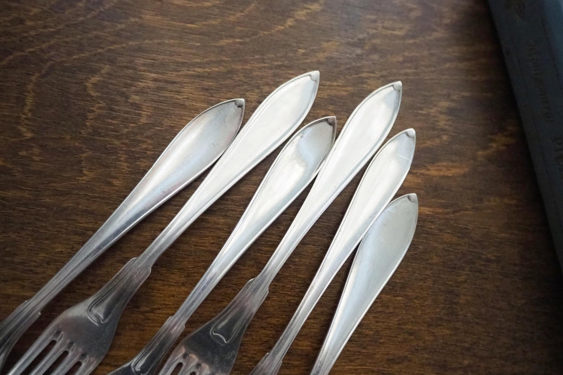 Vintage forks | Alpacca silver forks | Set of six vintage forks | Simple alpacca silver forks | Vintage fork set