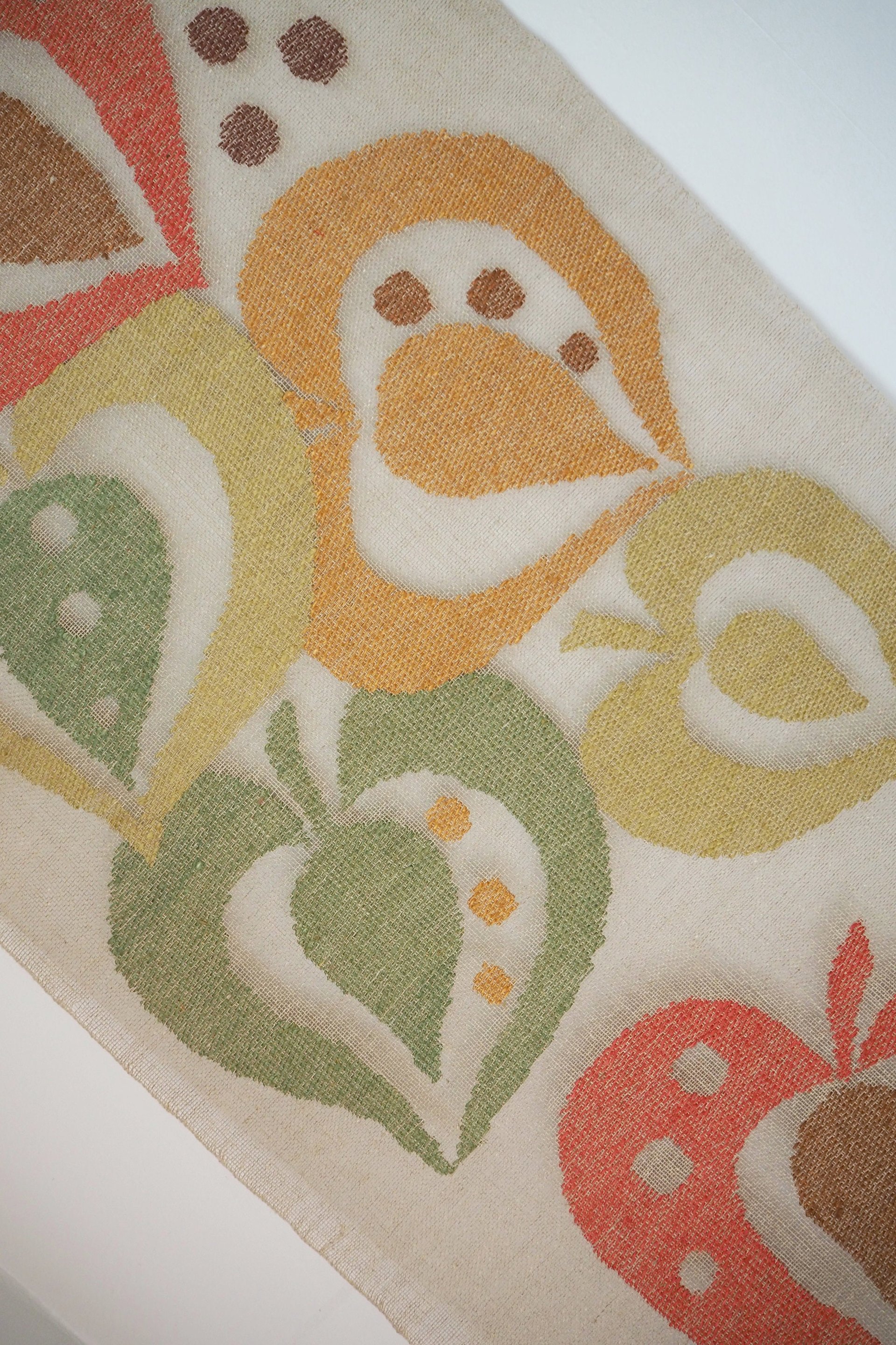 Vintage wall hanging | Linen wall hanging | Window hanging | Transparent wall hanging | Vintage window hanging | Large wall hanging