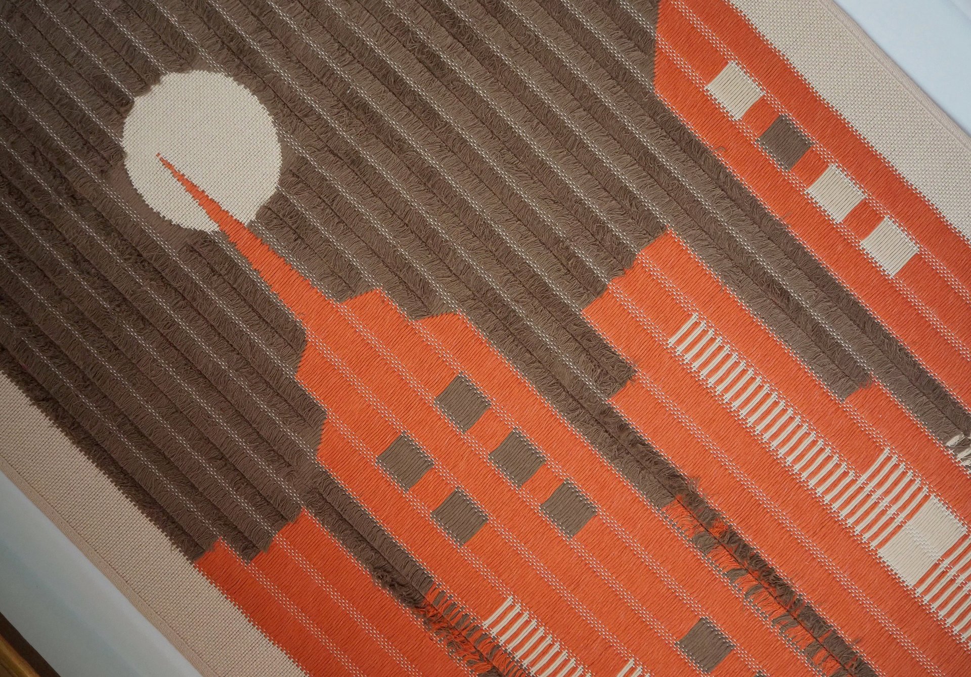 Vintage wall hanging | Large wall hanging | Vintage skyline wall hanging | Scandinavian woven textile | Made in Finland | Hanhisalon kutomo