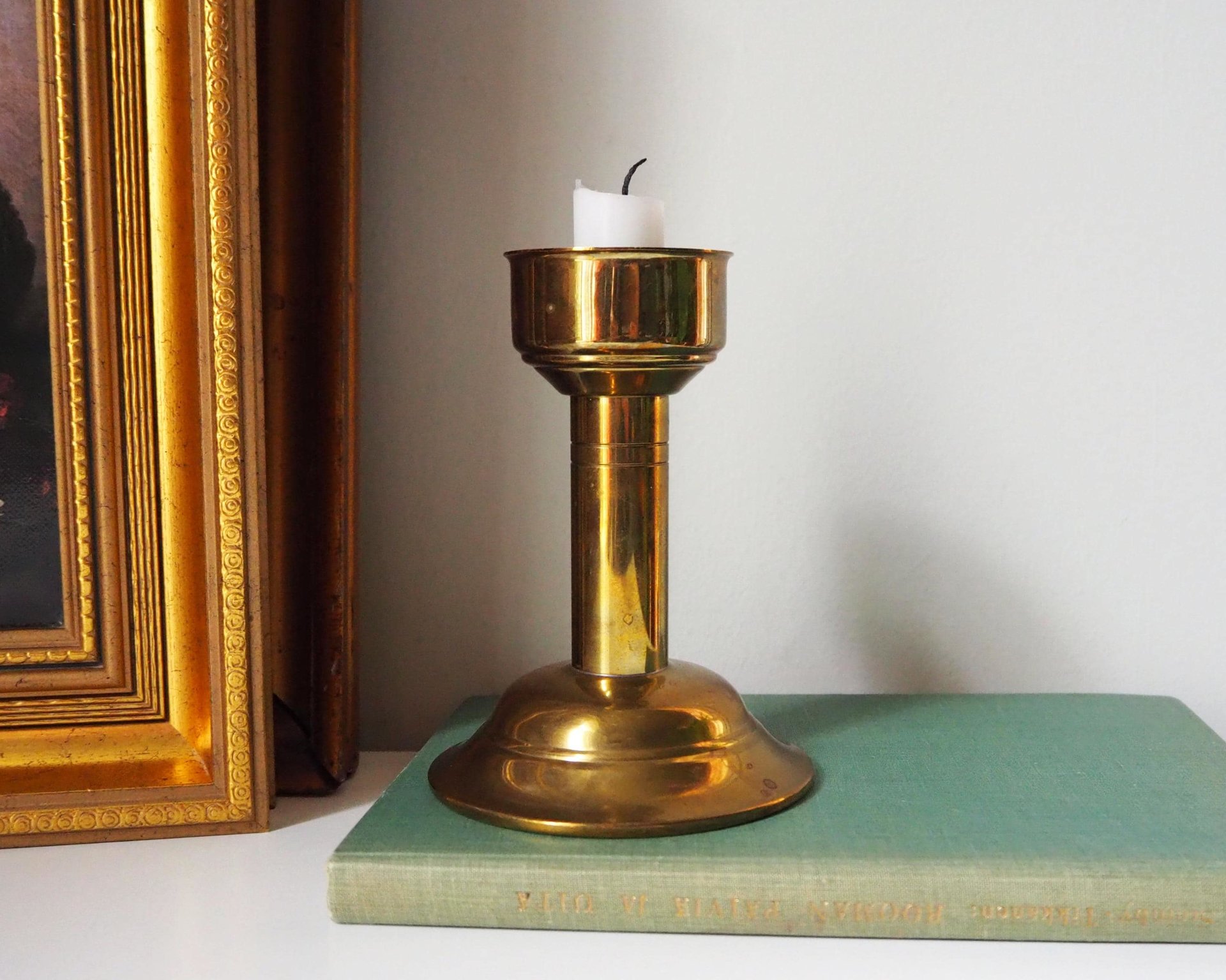 Vintage candlestick holder | Brass candlestick holder | Made in Denmark | Simple candlestick holder | Scandinavian candlestick holder