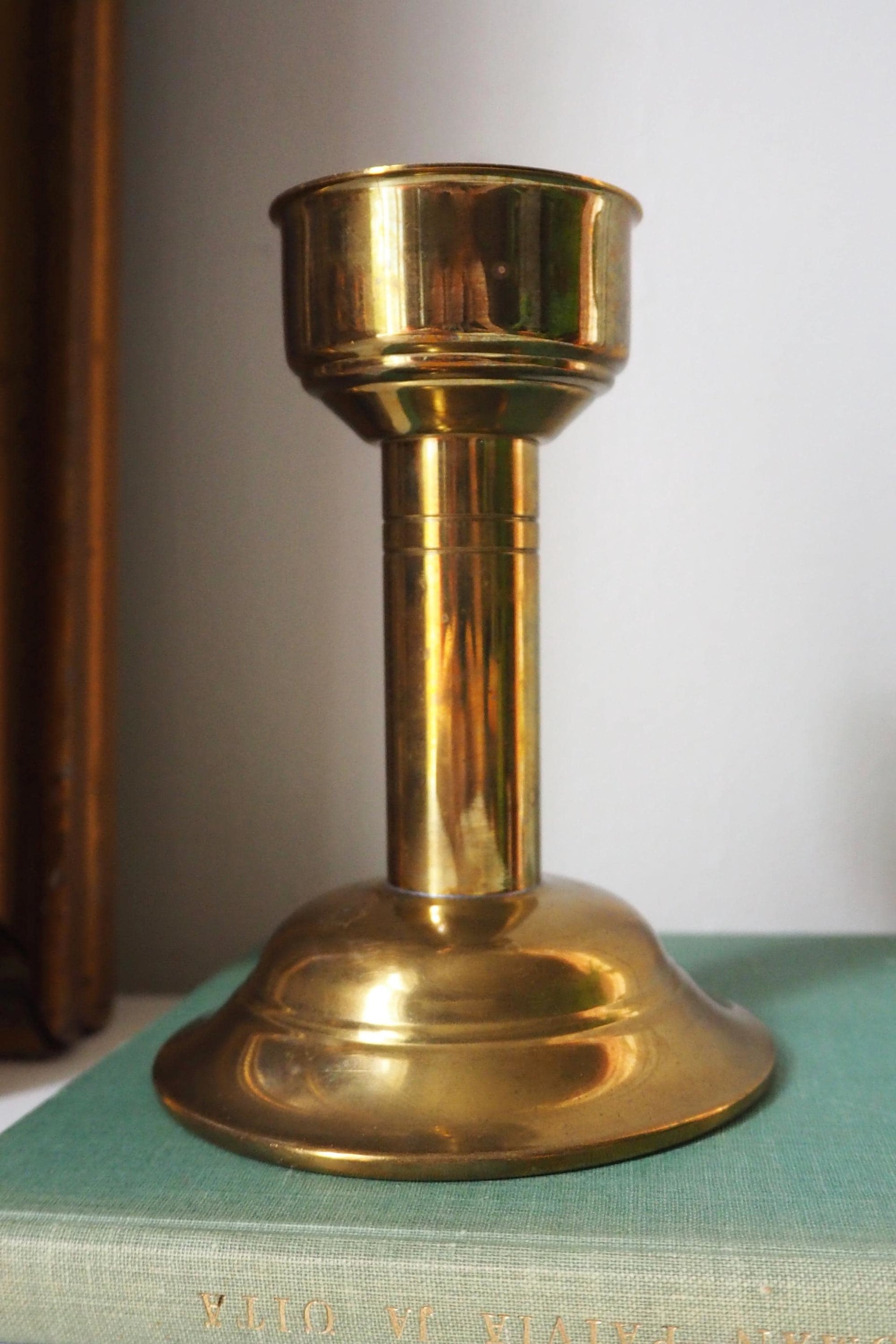 Vintage candlestick holder | Brass candlestick holder | Made in Denmark | Simple candlestick holder | Scandinavian candlestick holder