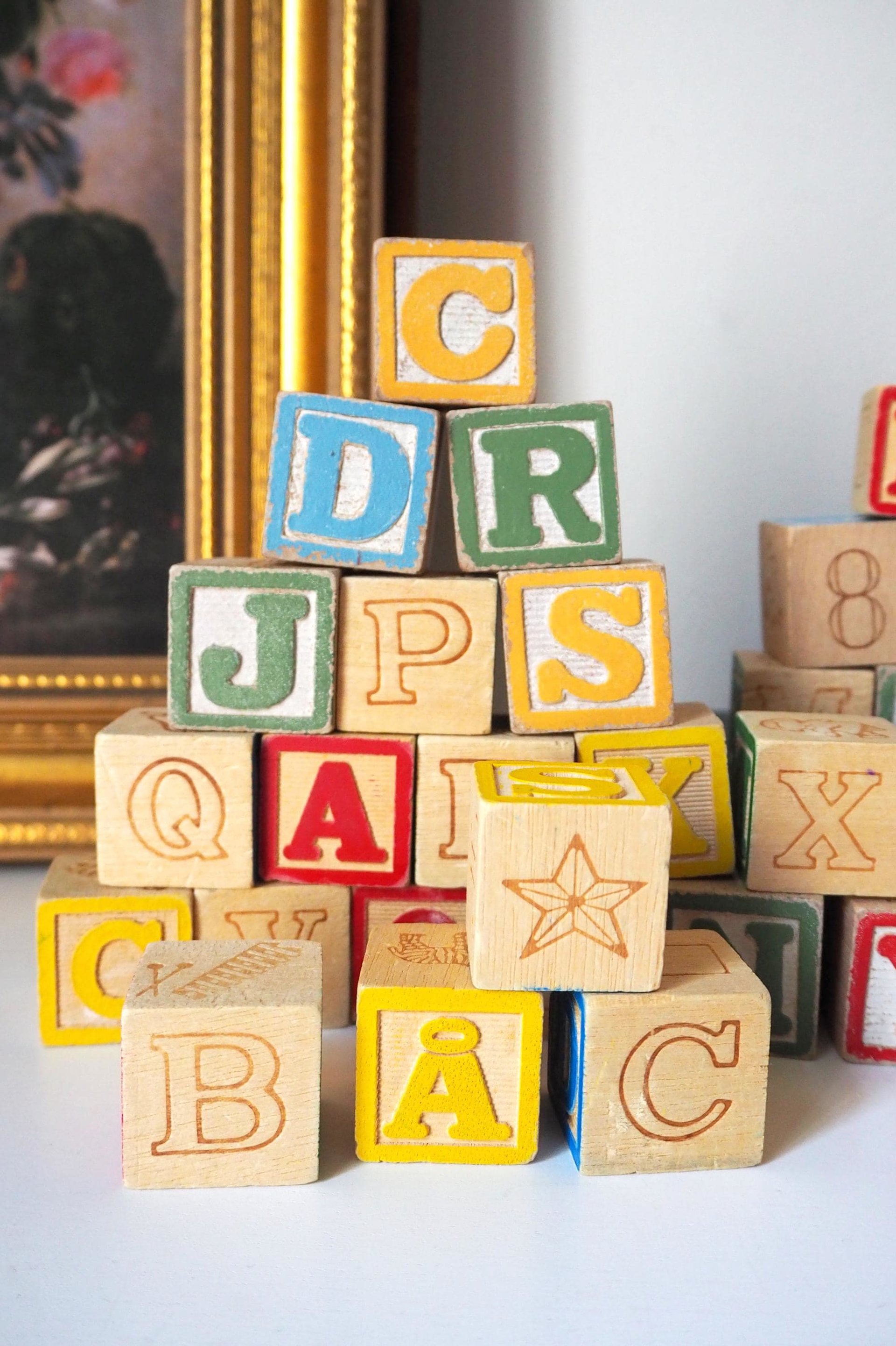 Vintage ABC blocks | Wooden building blocks | Vintage block set for kids | Vintage wooden blocks | Vintage toys
