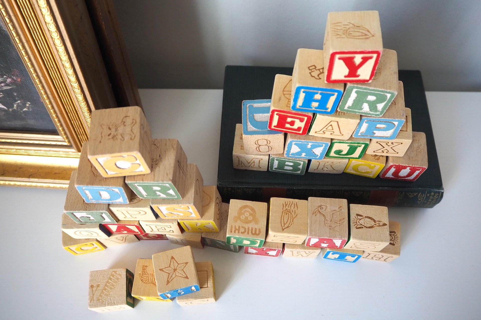 Vintage ABC blocks | Wooden building blocks | Vintage block set for kids | Vintage wooden blocks | Vintage toys