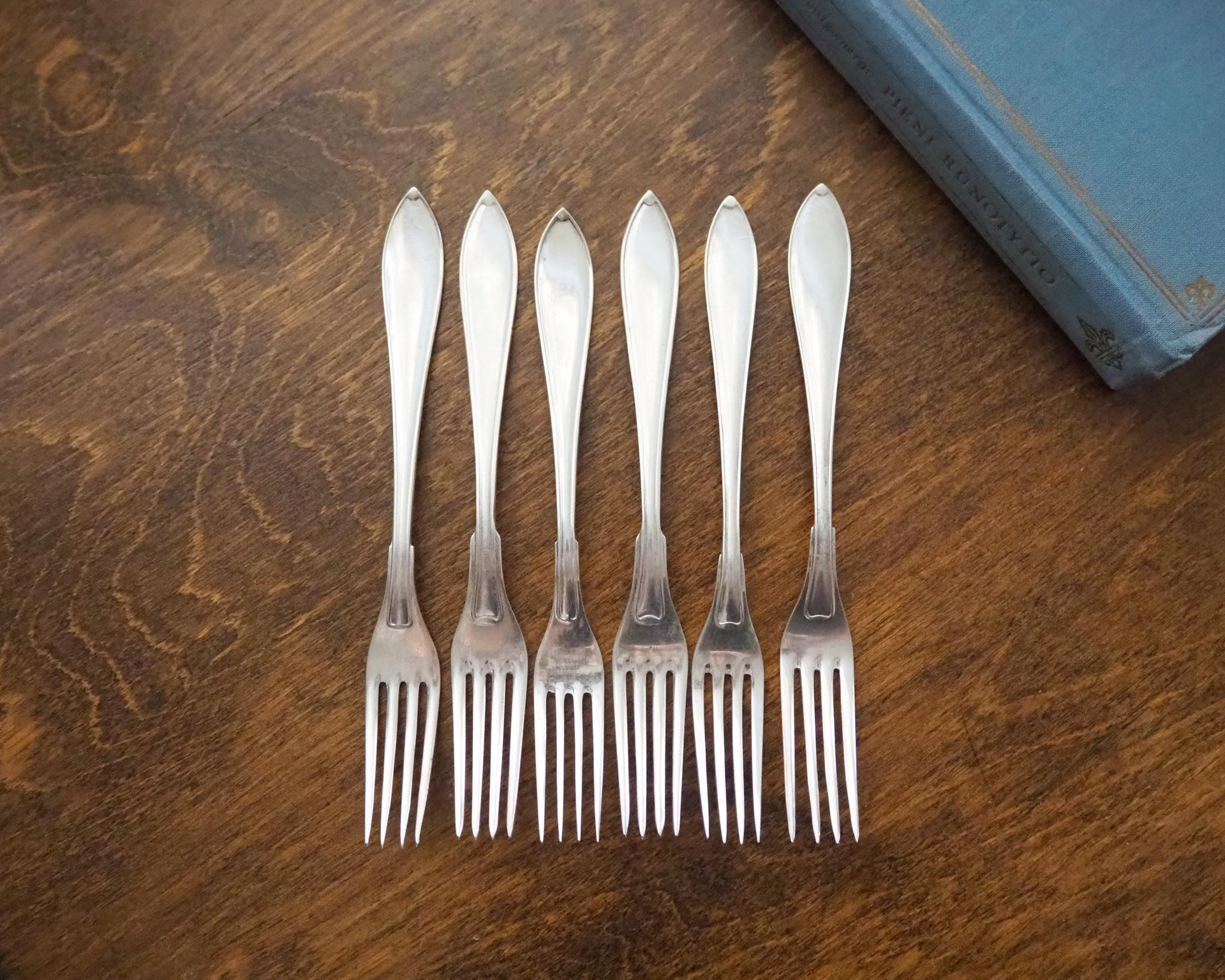 Vintage forks | Alpacca silver forks | Set of six vintage forks | Simple alpacca silver forks | Vintage fork set