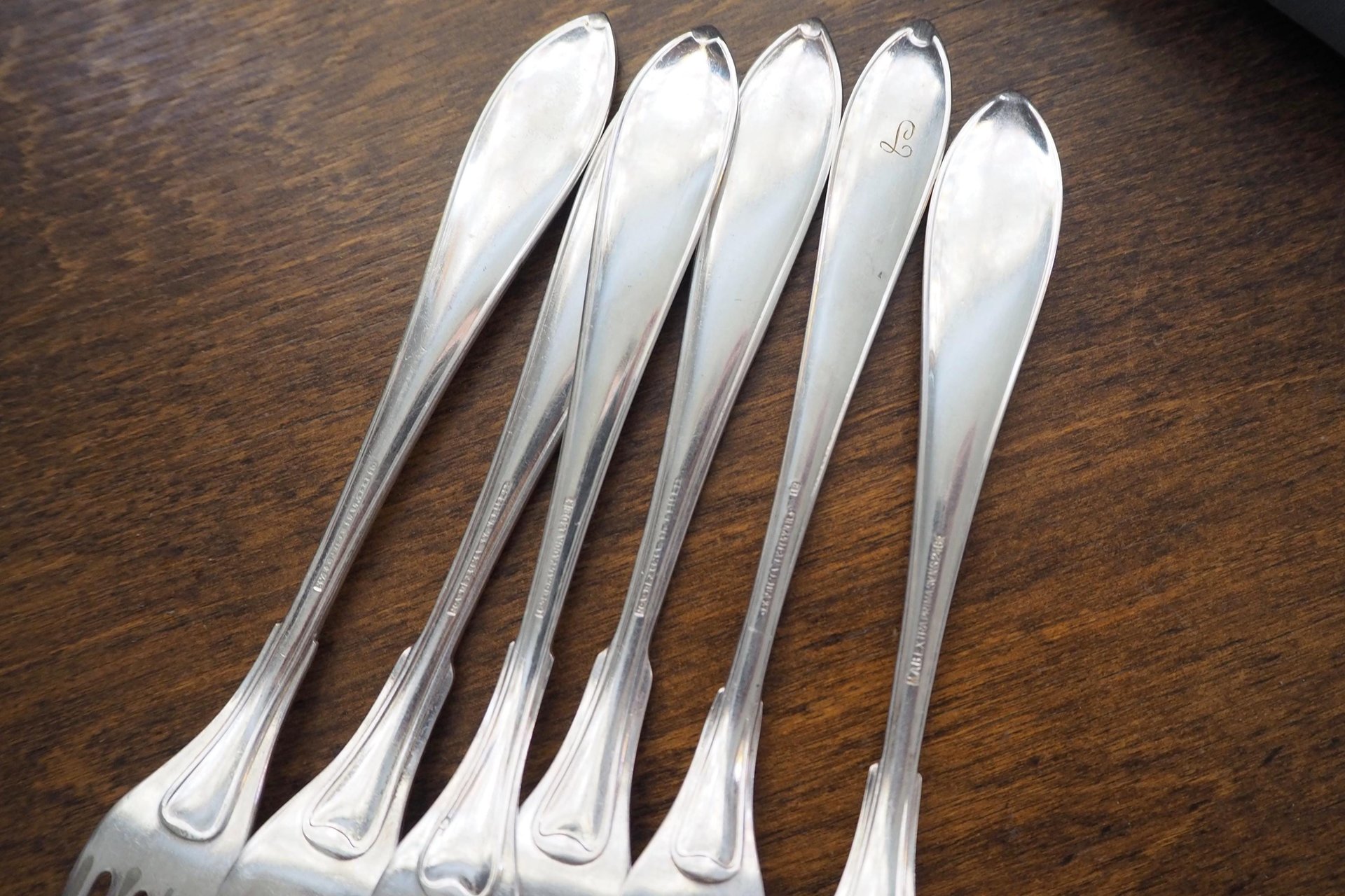 Vintage forks | Alpacca silver forks | Set of six vintage forks | Simple alpacca silver forks | Vintage fork set