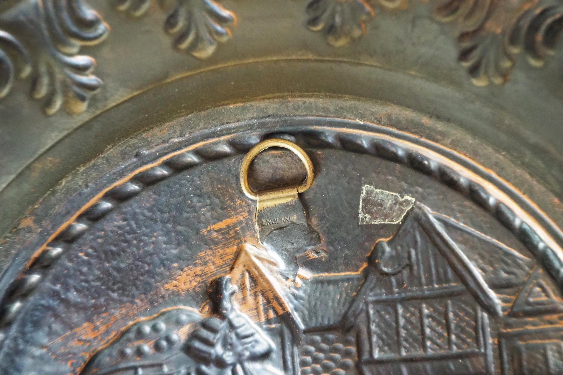Set of two vintage copper wall plates | Decorative wall plates | Vintage copper plates | Vintage wall decor