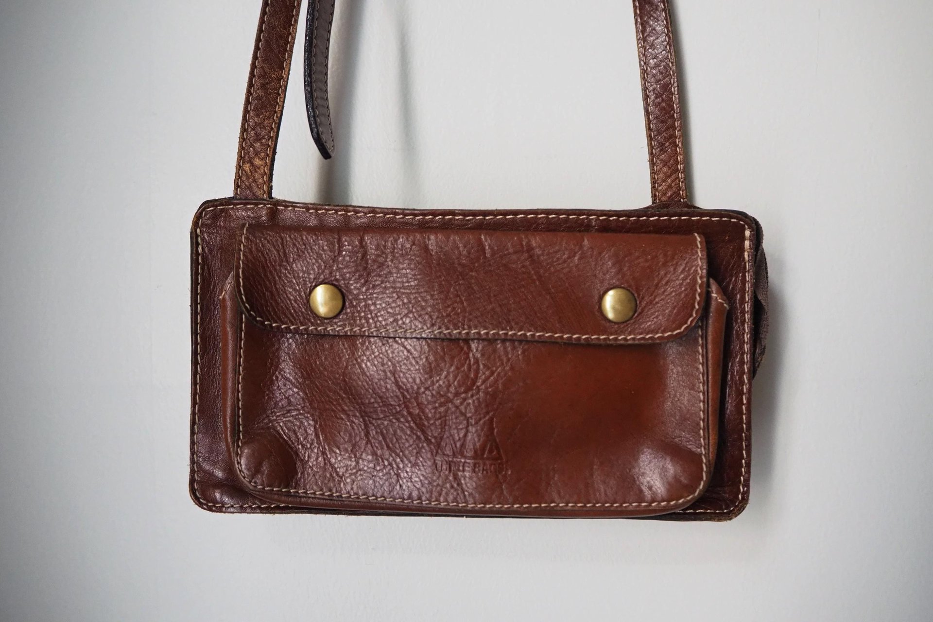 Vintage leather bag | Small vintage crossbody bag | Brown crossbody bag | Vintage leather crossbody bag | Three Bags leather bag