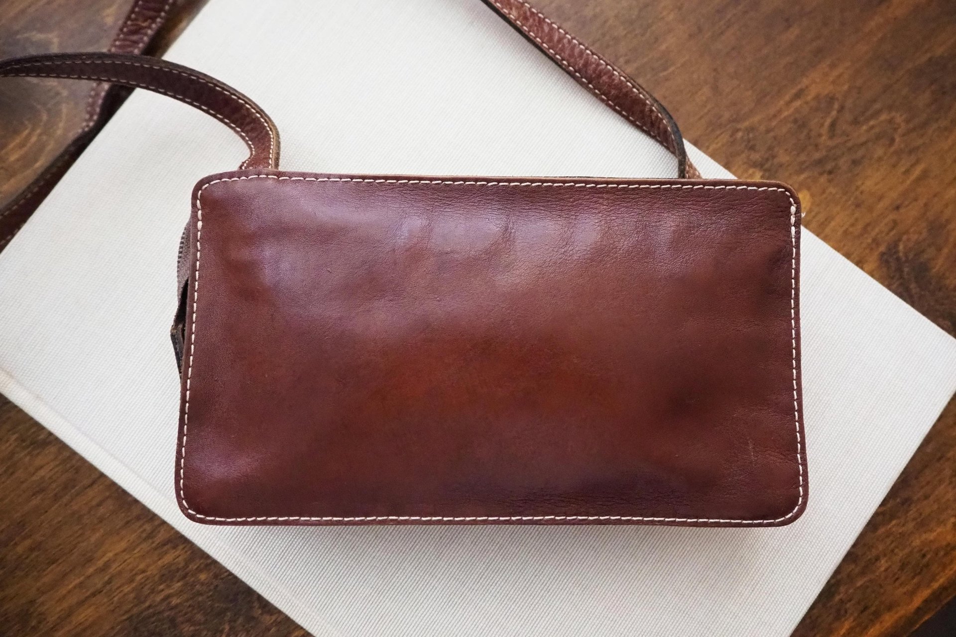 Vintage leather bag | Small vintage crossbody bag | Brown crossbody bag | Vintage leather crossbody bag | Three Bags leather bag