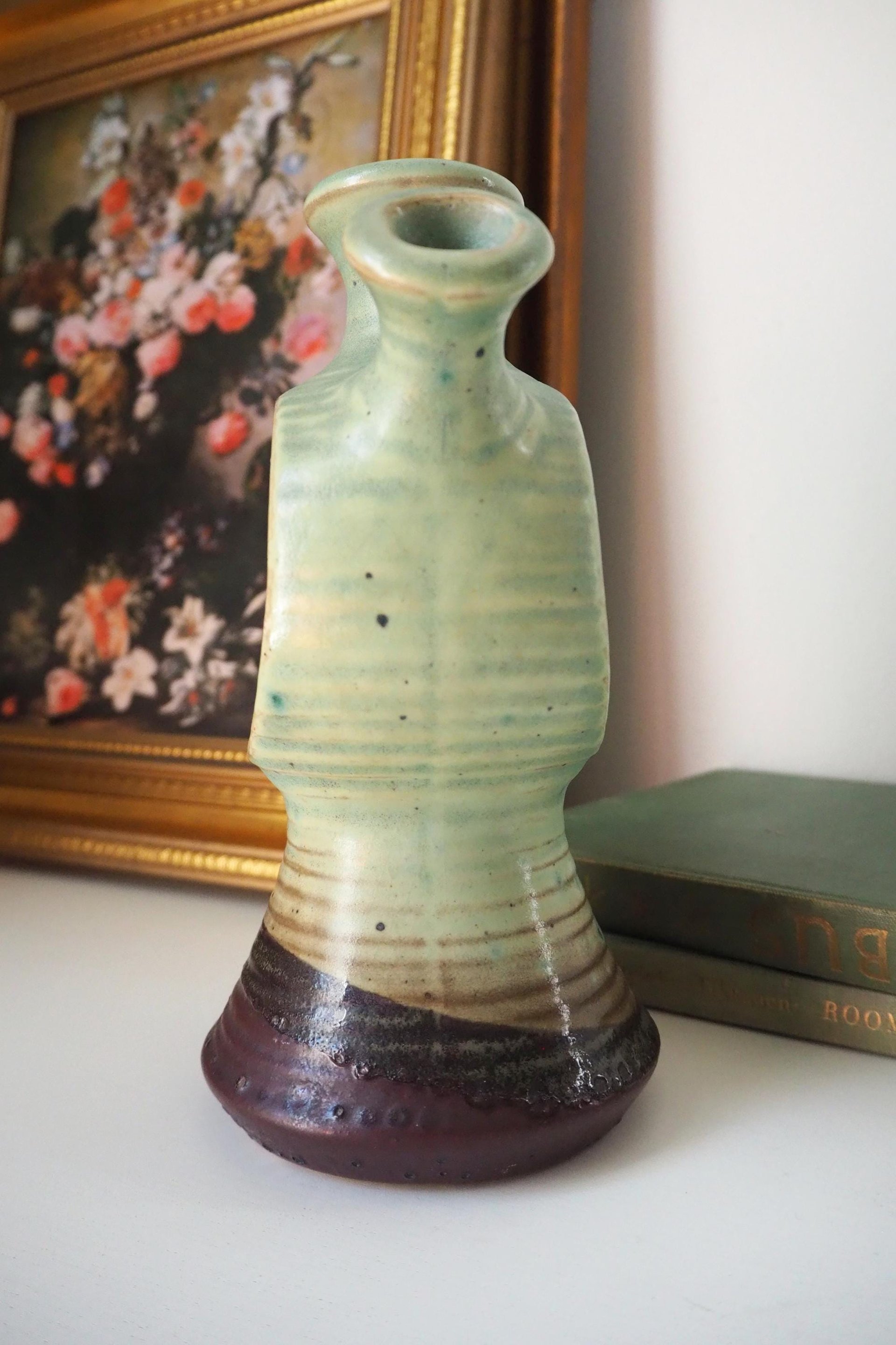 Vintage Kupittaan Savi vase | Vintage ceramic vase | Okki Laine | Finnish ceramics | Vintage vase | Scandinavian ceramic vase
