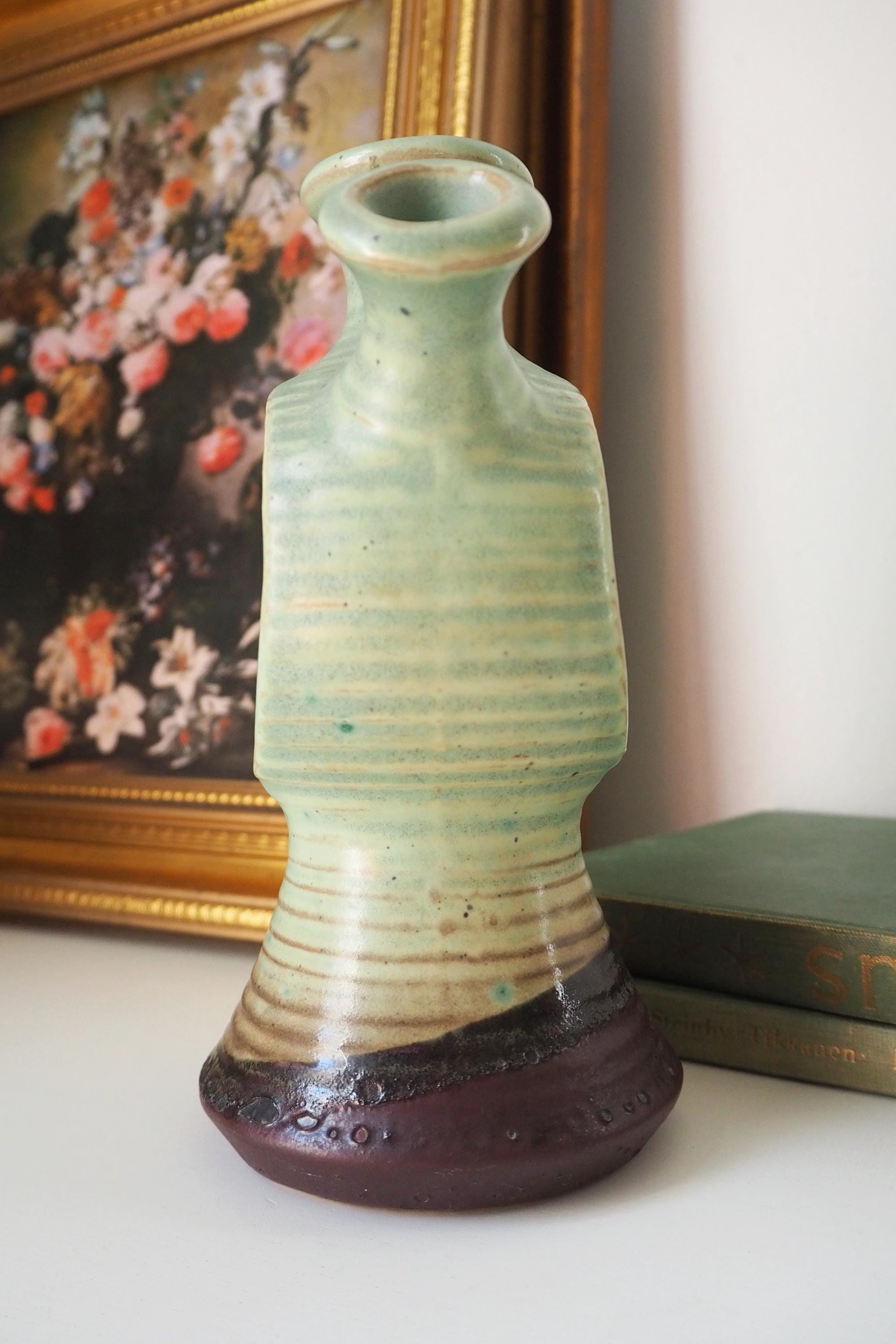 Vintage Kupittaan Savi vase | Vintage ceramic vase | Okki Laine | Finnish ceramics | Vintage vase | Scandinavian ceramic vase