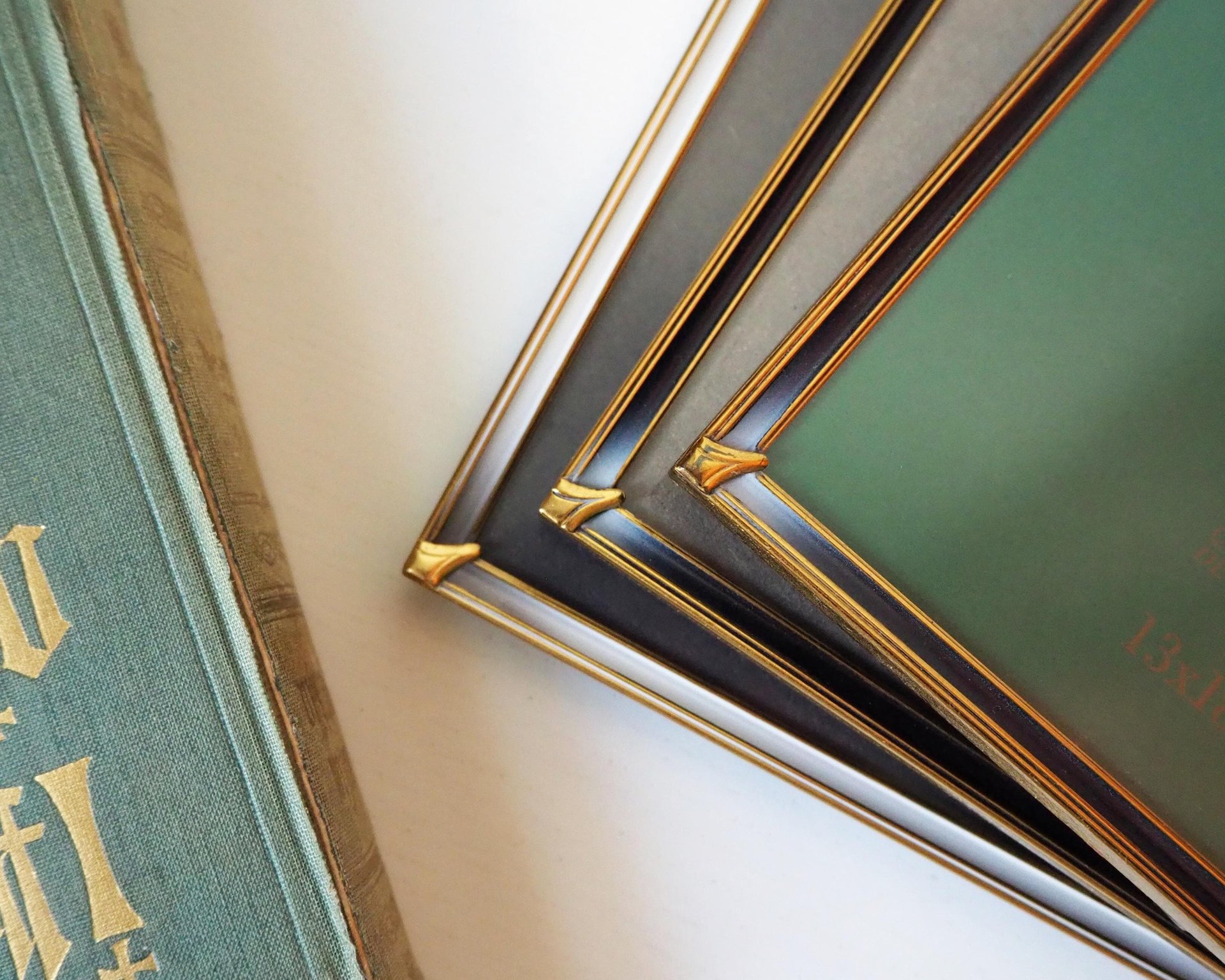Set of three vintage photo frames | Vintage brass frames | Matching vintage frames | Vintage brass frame set | Vintage Jyden frames
