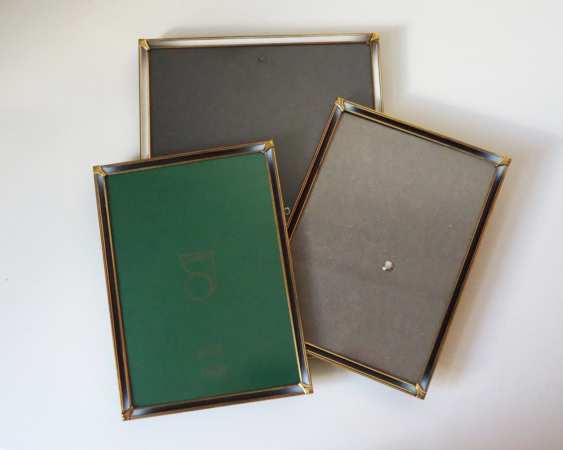 Set of three vintage photo frames | Vintage brass frames | Matching vintage frames | Vintage brass frame set | Vintage Jyden frames