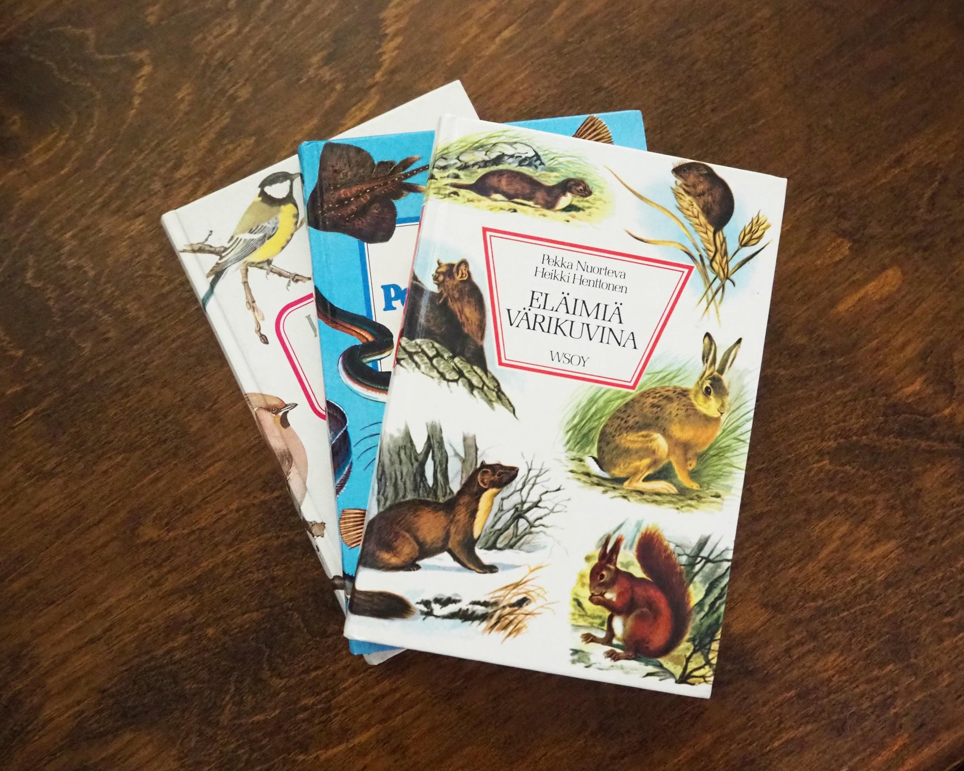 Vintage books | Scandinavian animal, bird and fish books | Illustrated bird, animal and fish books | Vintage illustrations | Finnish books