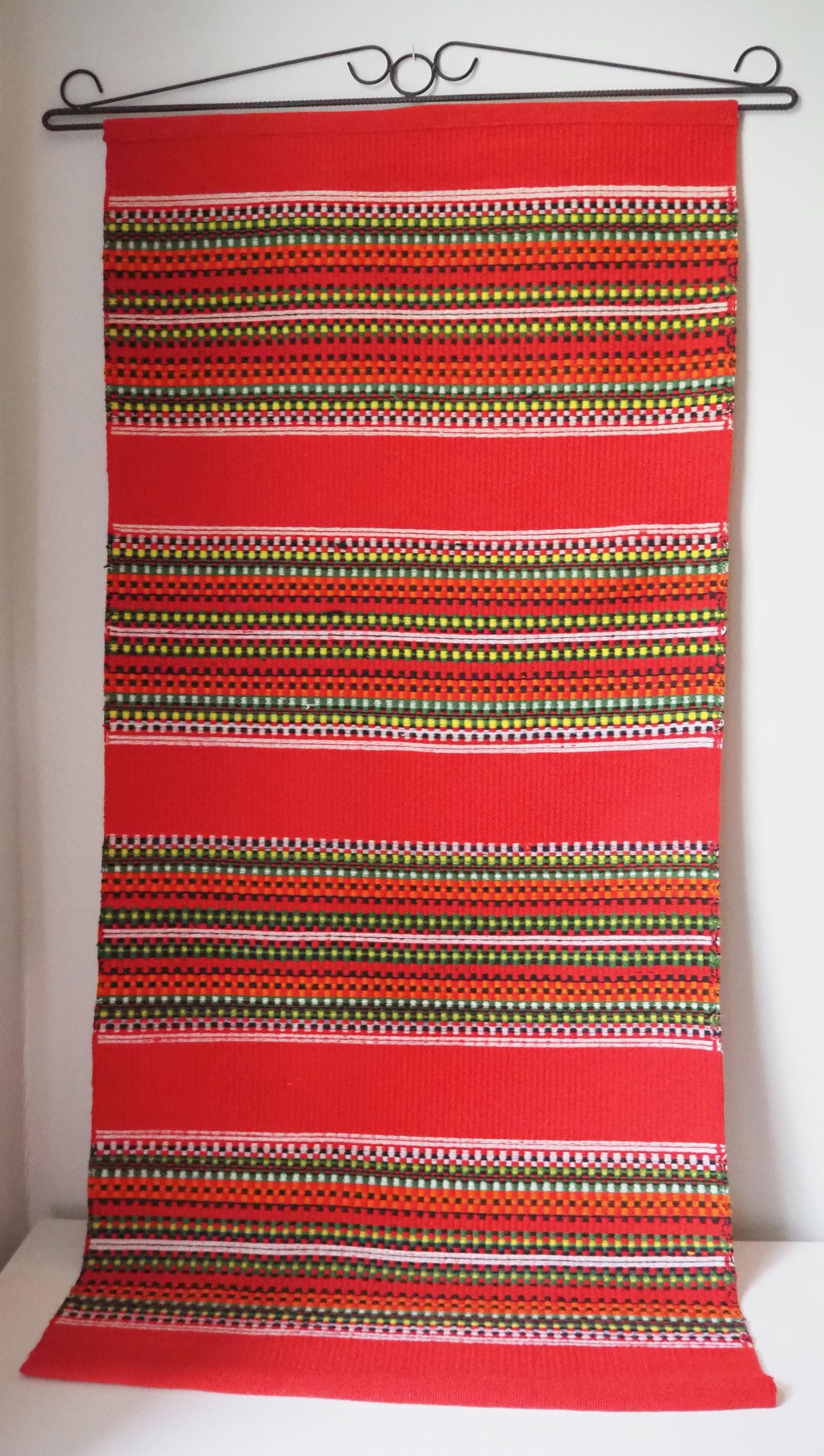 Vintage wall hanging | Large wall hanging | Scandinavian woven textile | Geometrical wall hanging | Large Scandinavian wall hanging