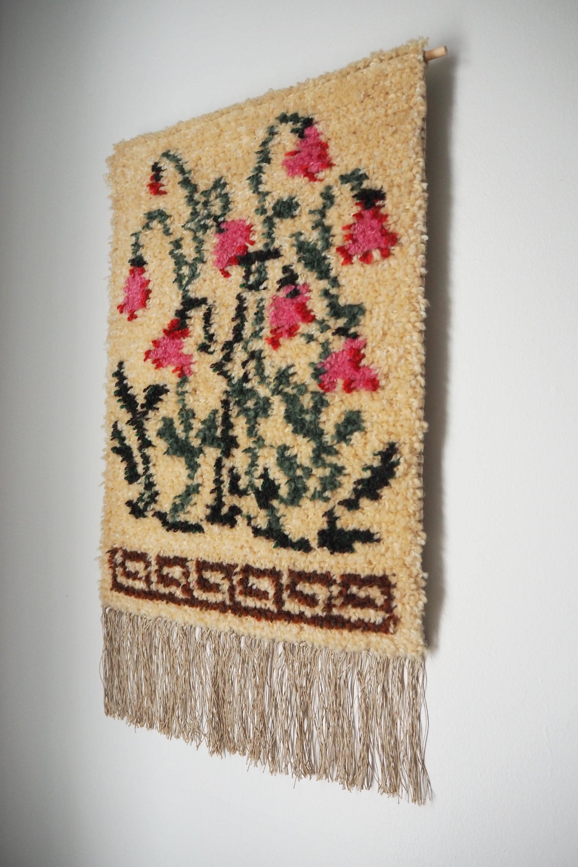 Vintage wall hanging | Floral wall tapestry | Scandinavian wall hanging | Vintage wall tapestry | Handmade wool wall hanging