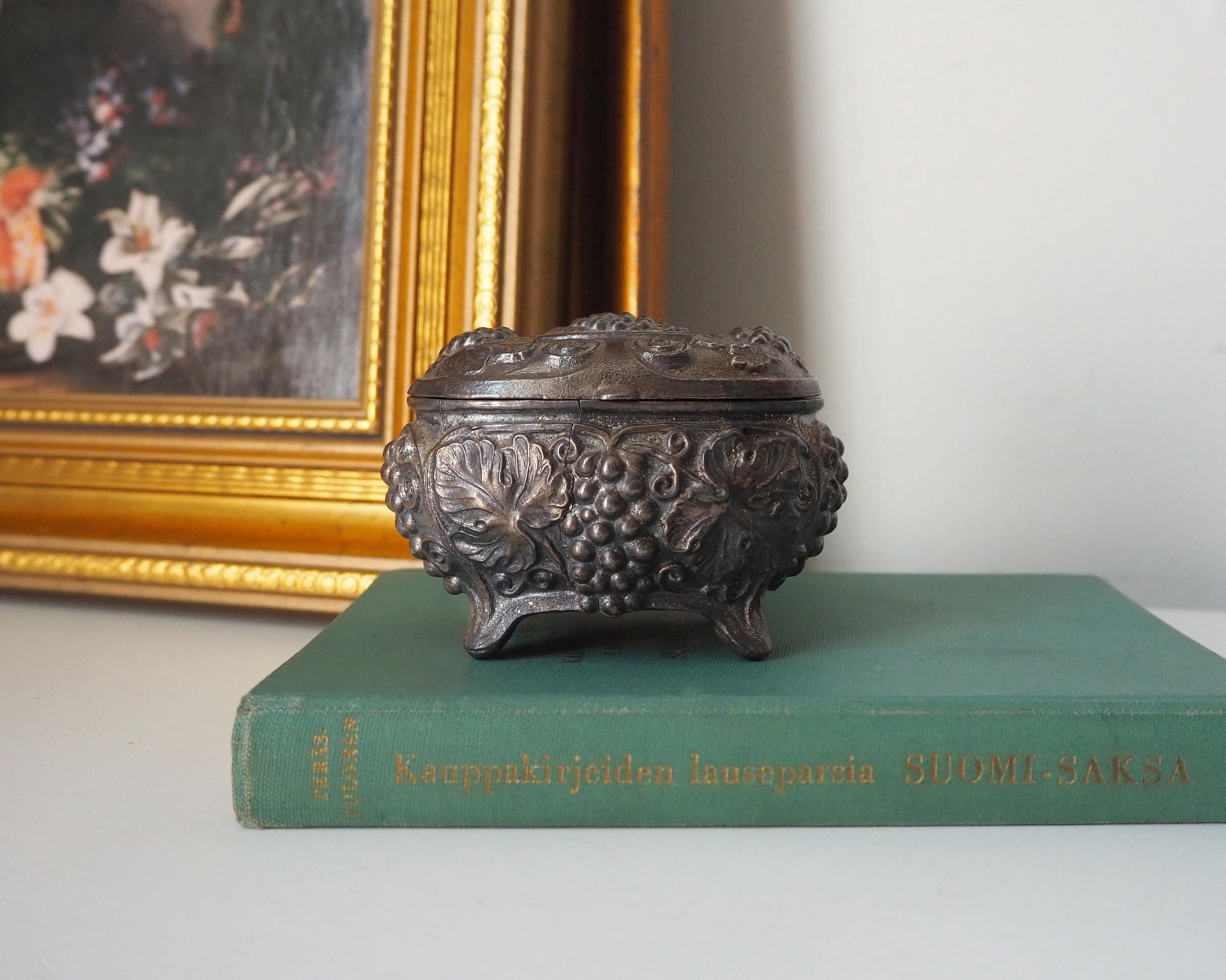 Vintage silver plated jewelry box | Made in Sweden | Vintage silver plated ring box | Vintage Swedish jewelry box