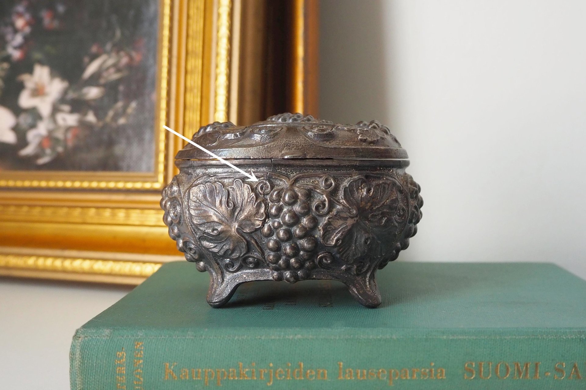 Vintage silver plated jewelry box | Made in Sweden | Vintage silver plated ring box | Vintage Swedish jewelry box