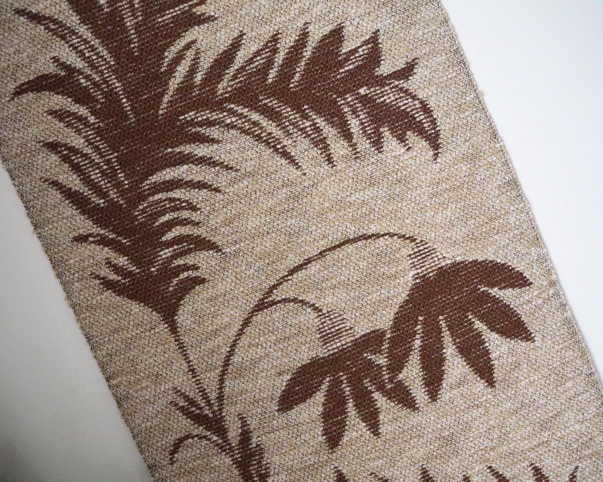 Vintage wall hanging | Long wall hanging | Scandinavian woven textile | Brown and beige wall hanging | Retro wall hanging
