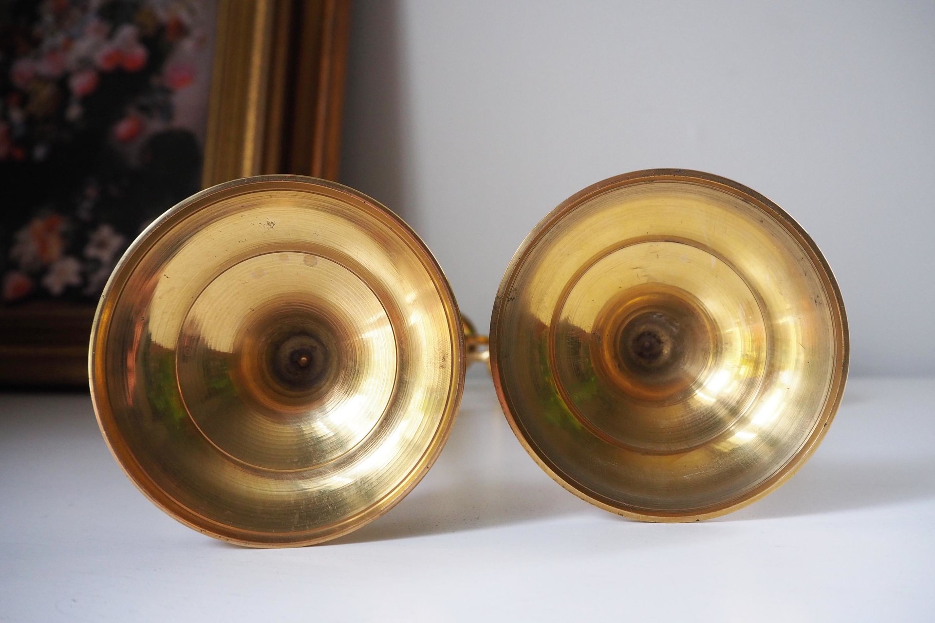 Vintage three arm candelabrums | Set of two brass candelabrums | Three arm candlestick holders | Vintage candelabrum | Brass candelabrums