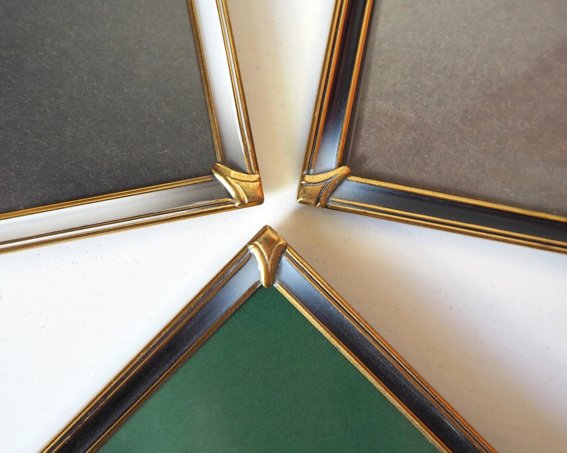 Set of three vintage photo frames | Vintage brass frames | Matching vintage frames | Vintage brass frame set | Vintage Jyden frames