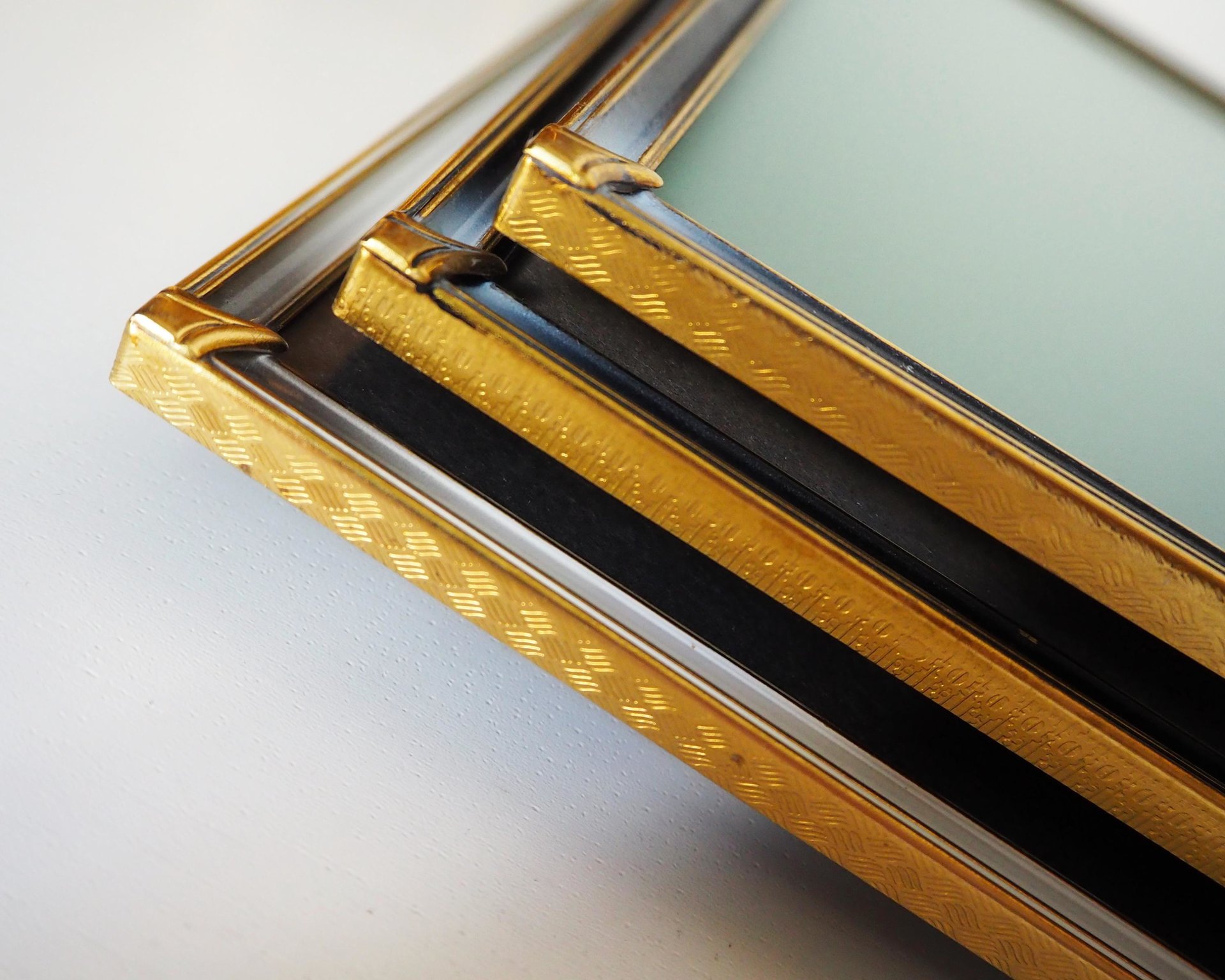 Set of three vintage photo frames | Vintage brass frames | Matching vintage frames | Vintage brass frame set | Vintage Jyden frames
