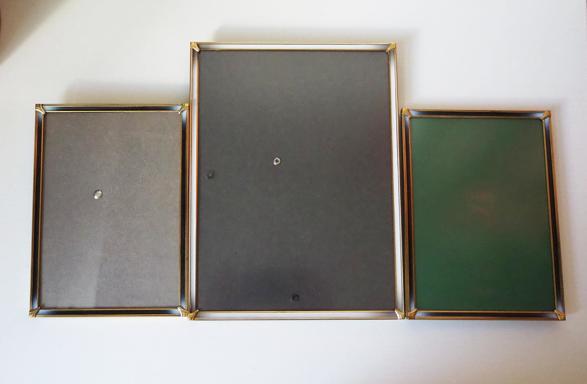 Set of three vintage photo frames | Vintage brass frames | Matching vintage frames | Vintage brass frame set | Vintage Jyden frames