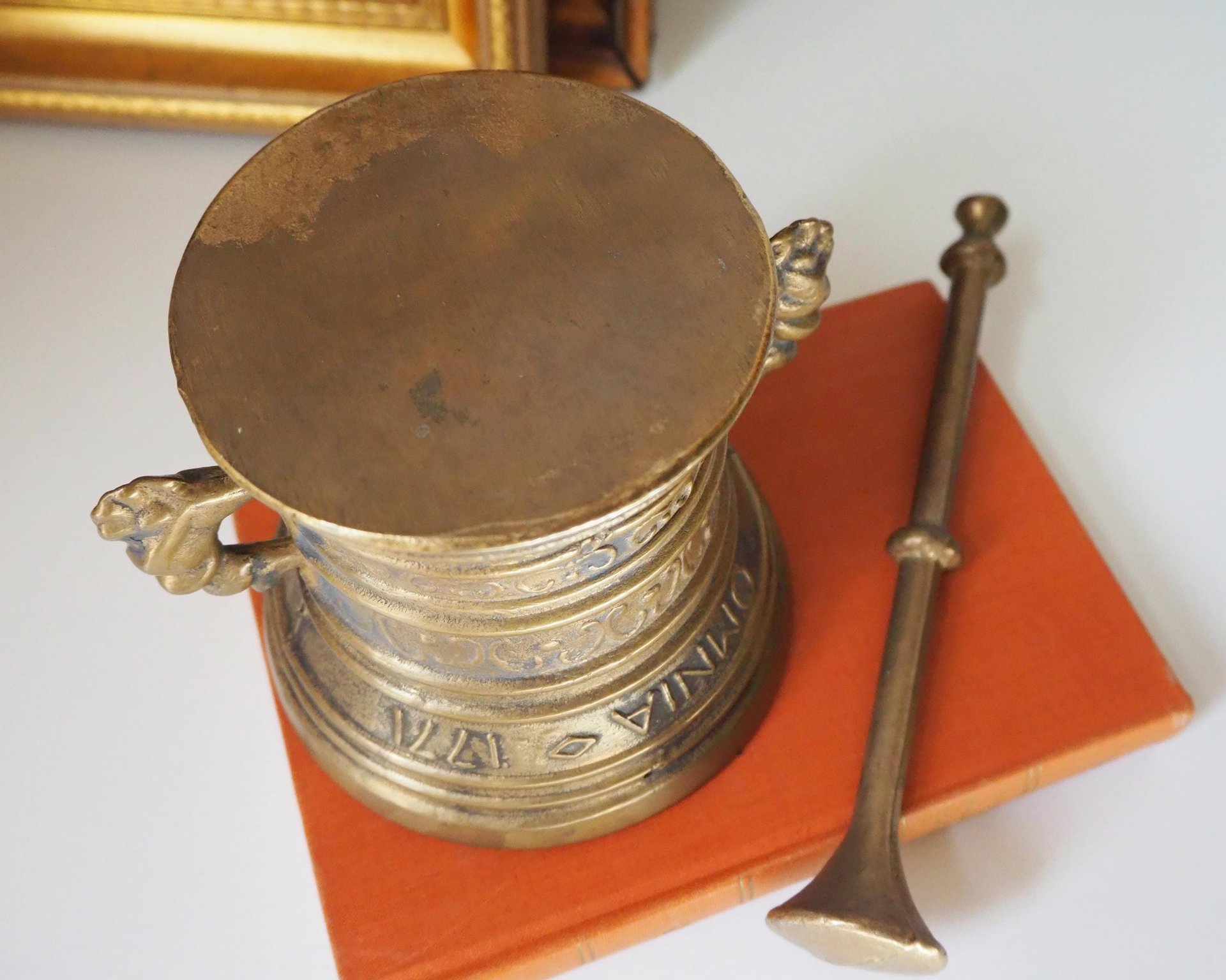 Vintage brass mortar and pestle | Large brass mortar | Vintage brass mortar | Large brass mortar set