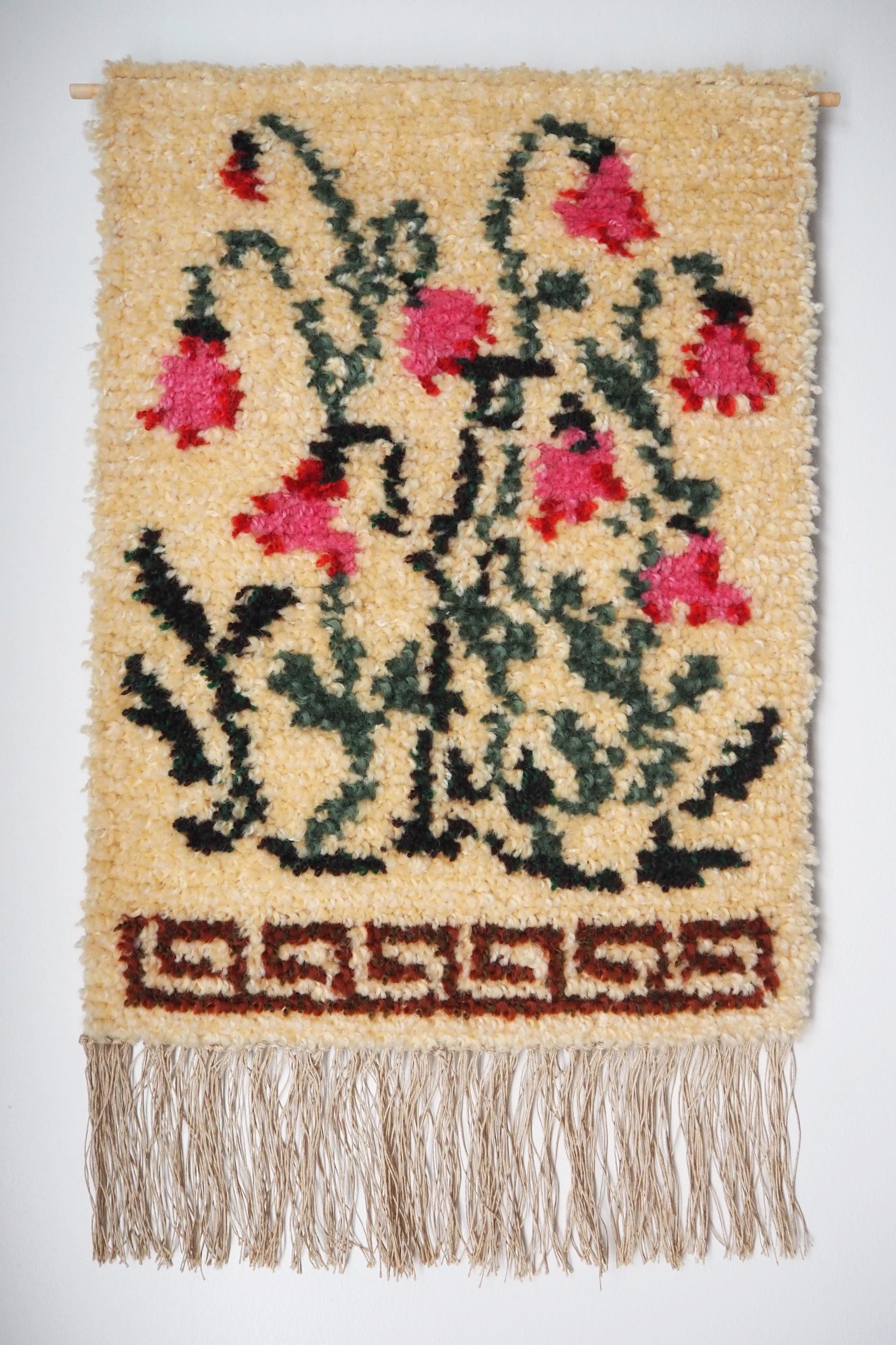 Vintage wall hanging | Floral wall tapestry | Scandinavian wall hanging | Vintage wall tapestry | Handmade wool wall hanging