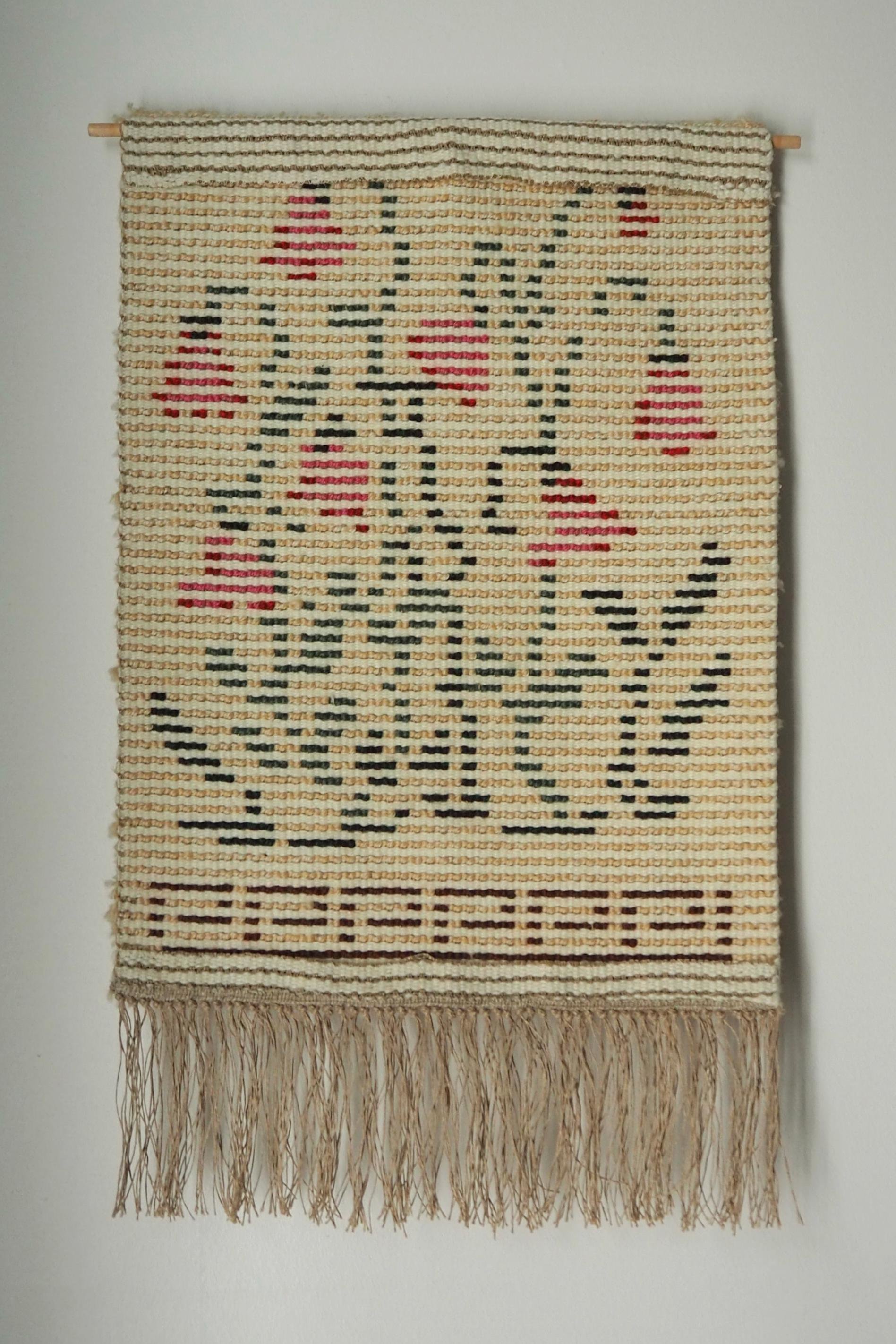 Vintage wall hanging | Floral wall tapestry | Scandinavian wall hanging | Vintage wall tapestry | Handmade wool wall hanging