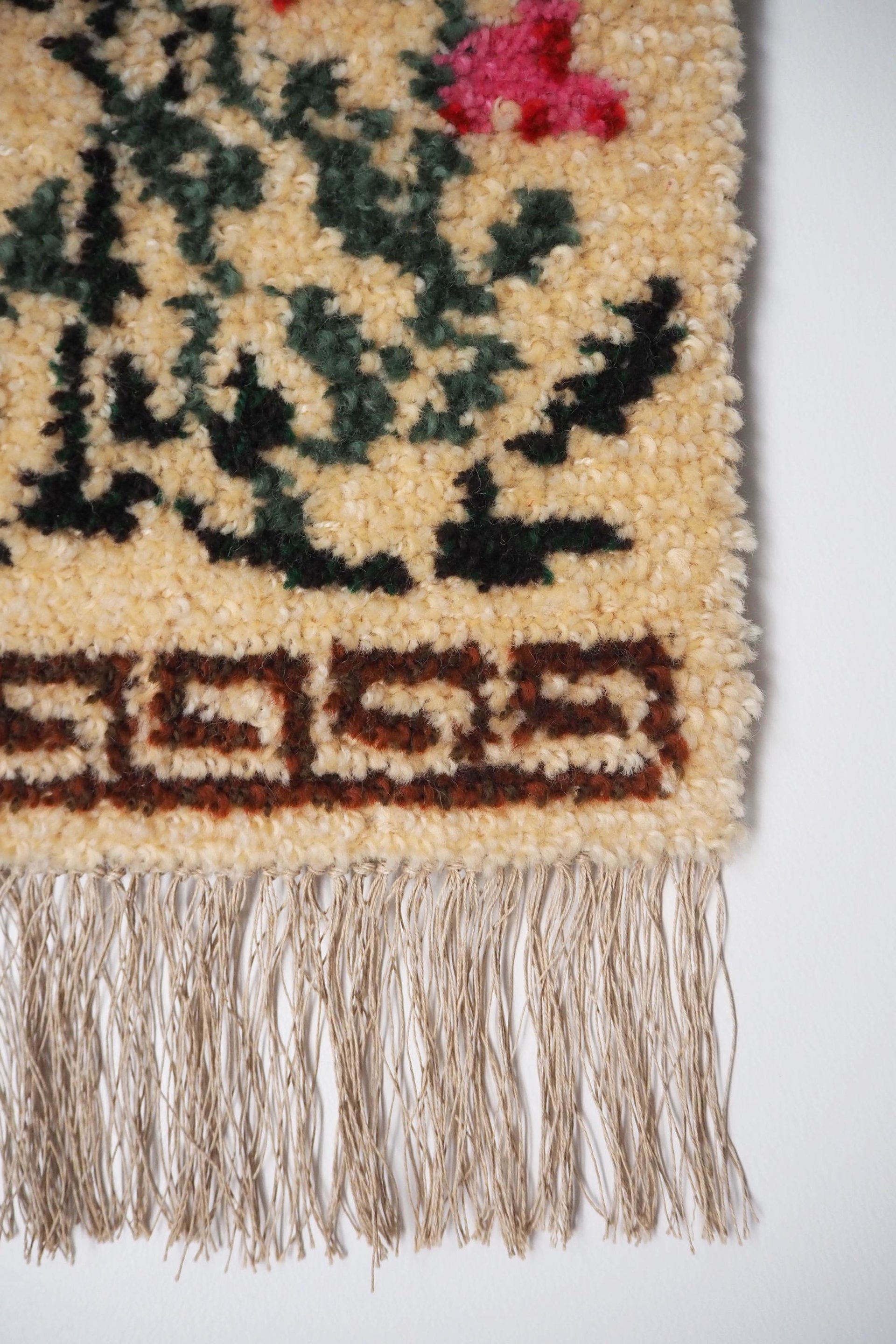 Vintage wall hanging | Floral wall tapestry | Scandinavian wall hanging | Vintage wall tapestry | Handmade wool wall hanging