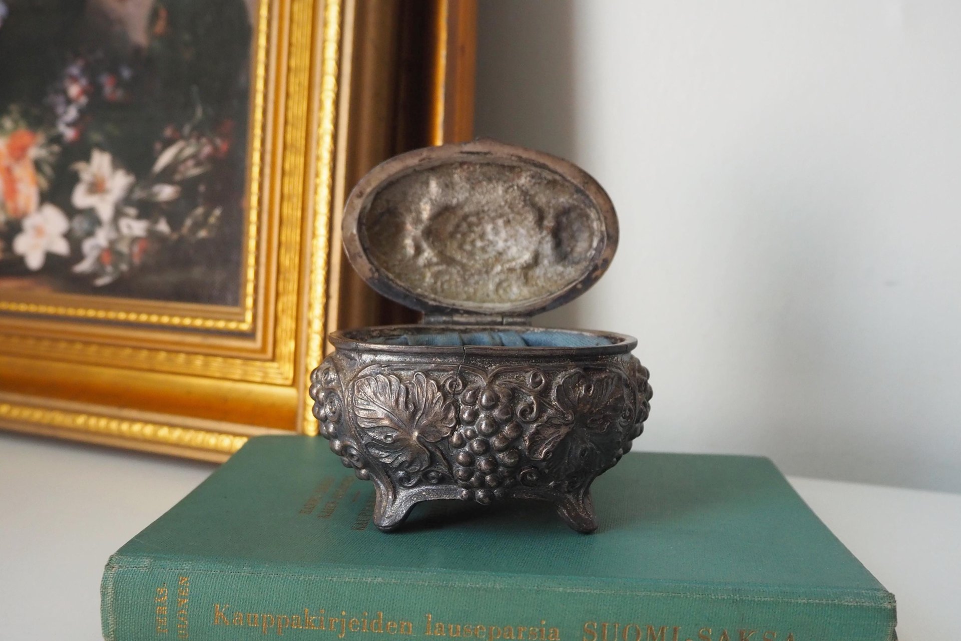 Vintage silver plated jewelry box | Made in Sweden | Vintage silver plated ring box | Vintage Swedish jewelry box
