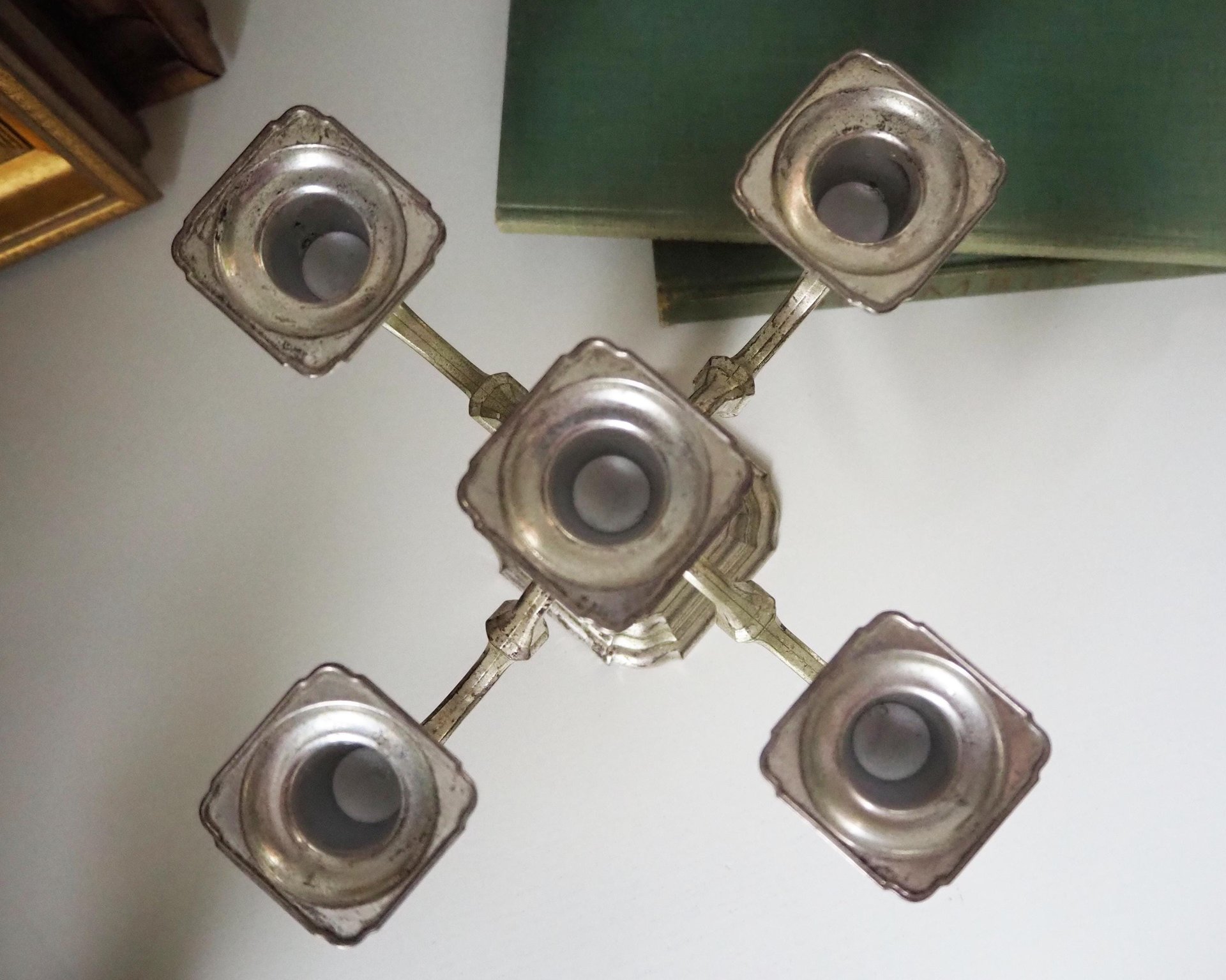 Vintage candelabrum | Silver plated candelabra | Vintage five arm candelabrum | BMF West Germany | Vintage silver plated five arm candelabra